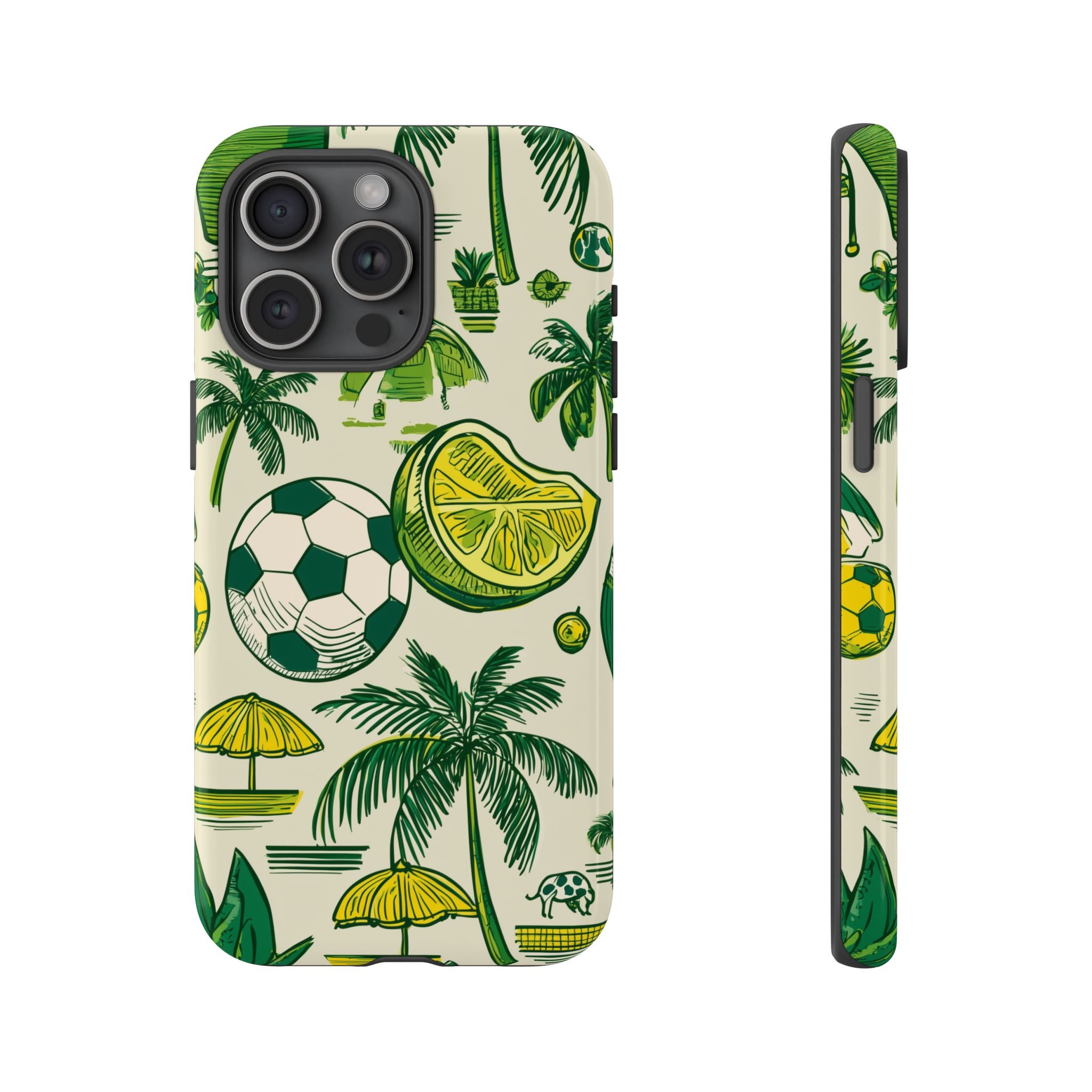 Summer Tough Cases: Sporty Tropical Phone Case, Fun Beach Vibe Phone Accessory, Summer Travel Gift, Colorful Phone Cover, Casual Style Tech