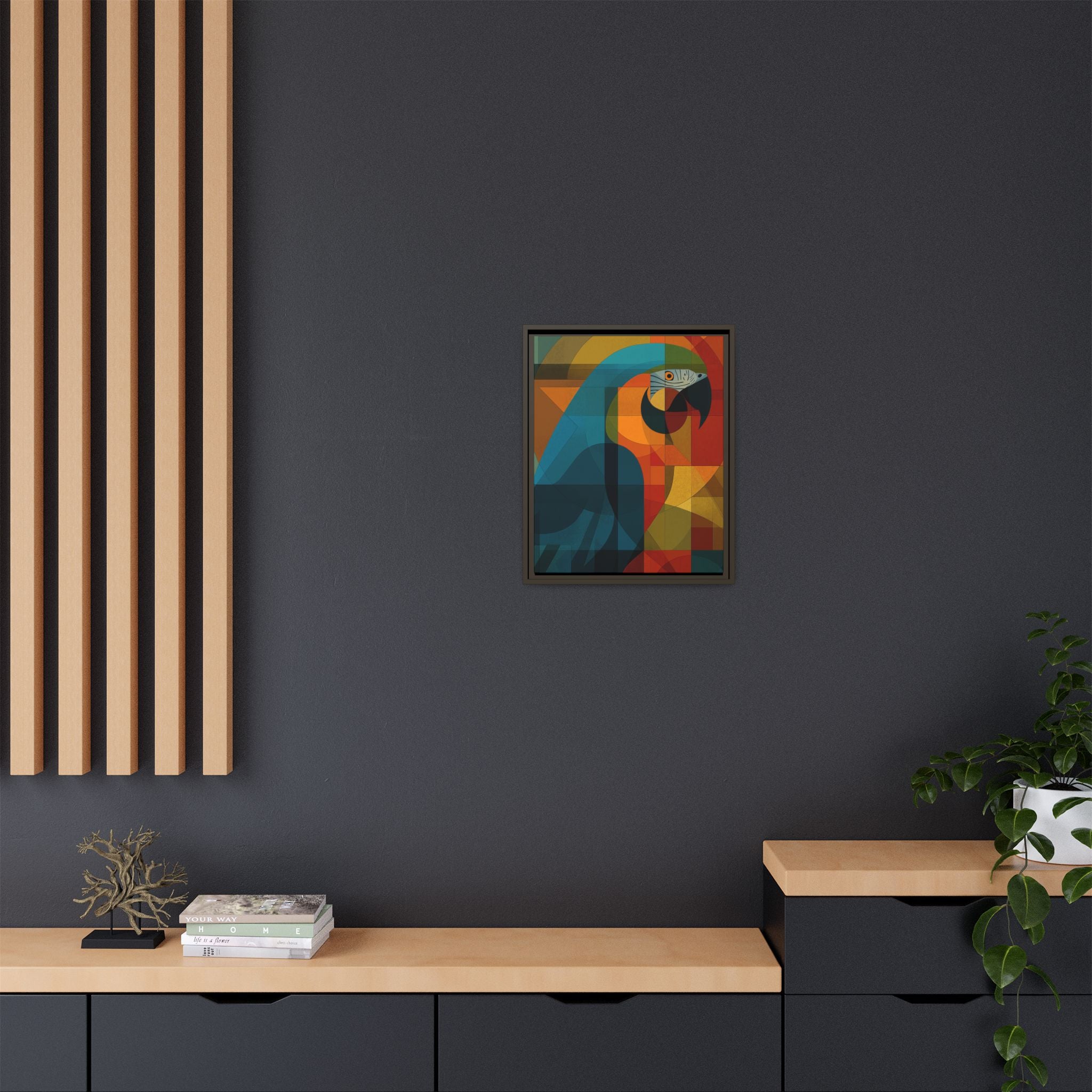 Cubist Parrot Prisma: Geometric Bird Art, Modernist Color Block Design   |    Custom Orders Available