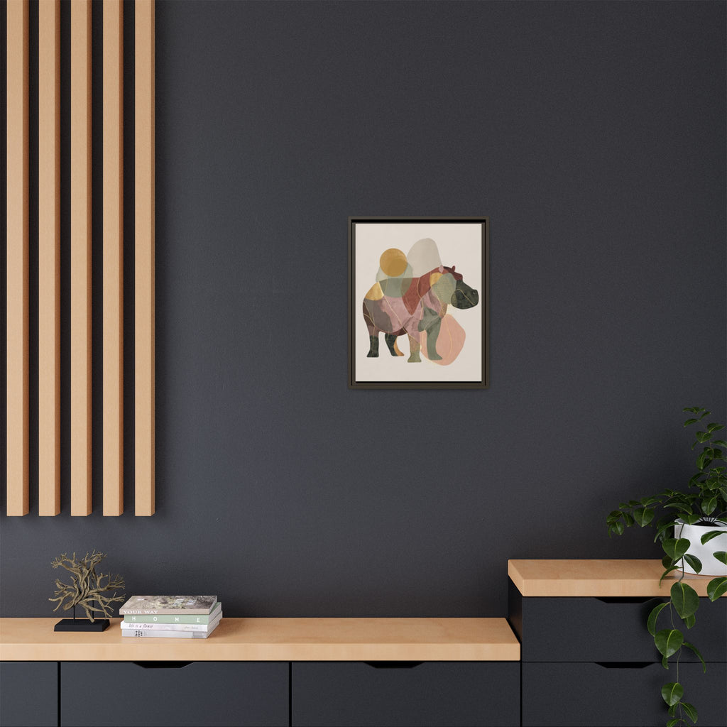 Geometric Harmony: Abstract Hippo Silhouette, Modern Minimalist Animal Art   |    Custom Orders Available