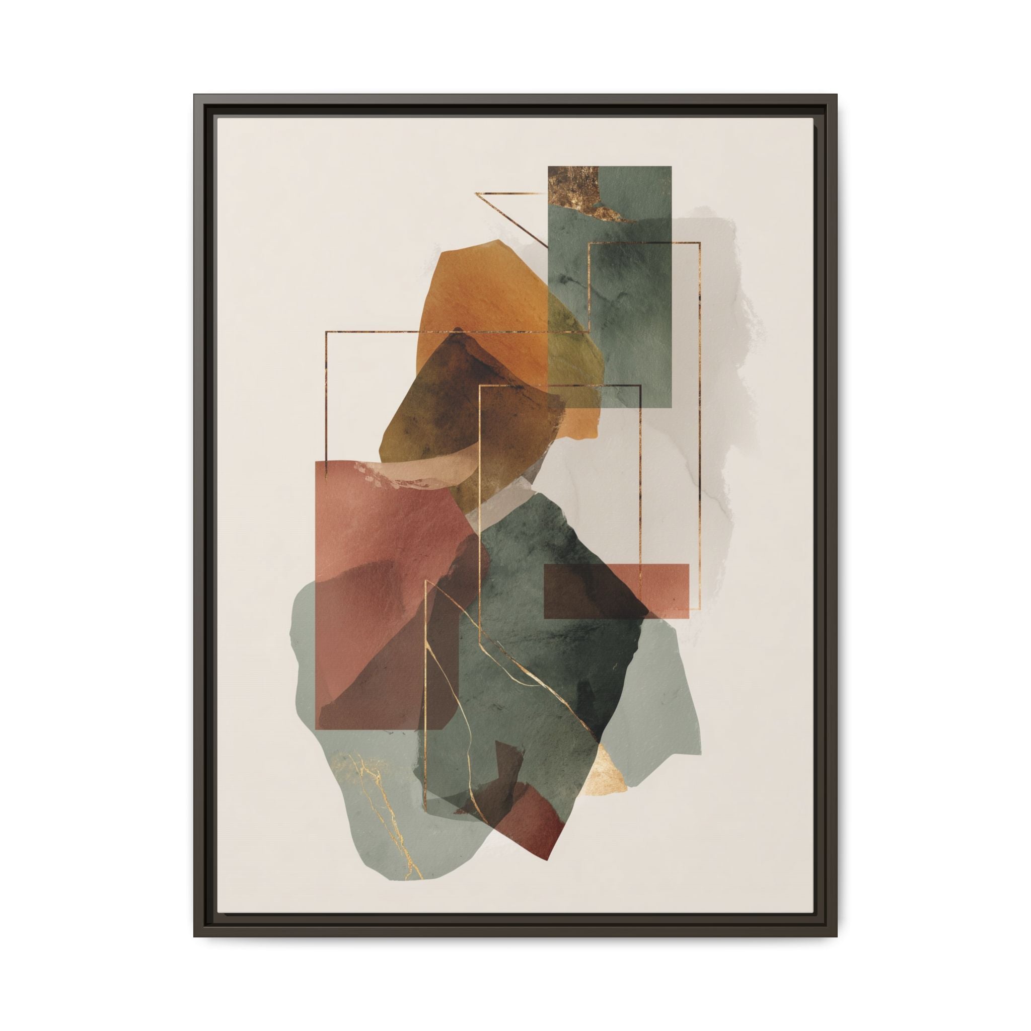 Harmonic Geometries: Architectural Abstraction, Earthy Palette, Minimalist Composition   |   Custom Orders Accepted