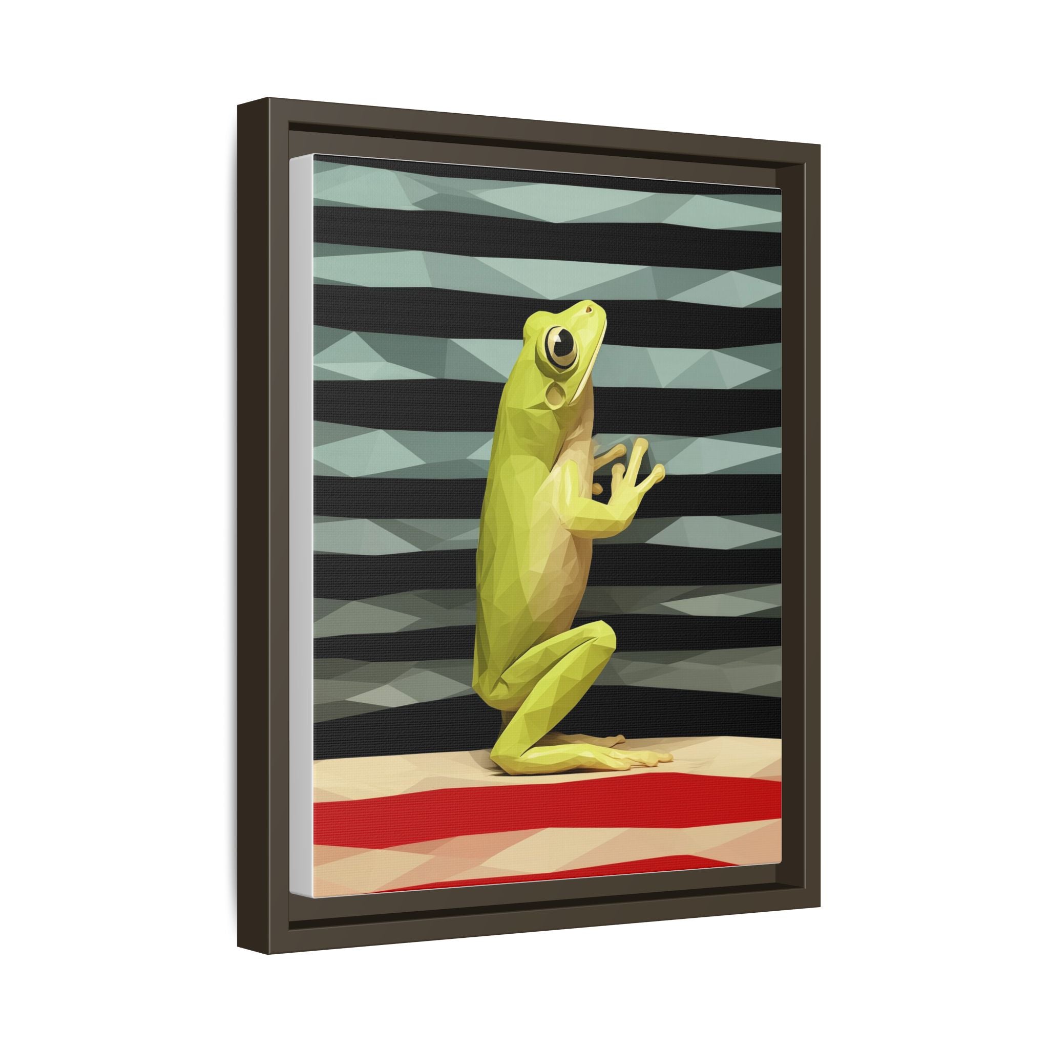 Geometric Frog Ascendant: Low-Poly Digital Amphibian, Architectural Nature Art   |    Custom Orders Available