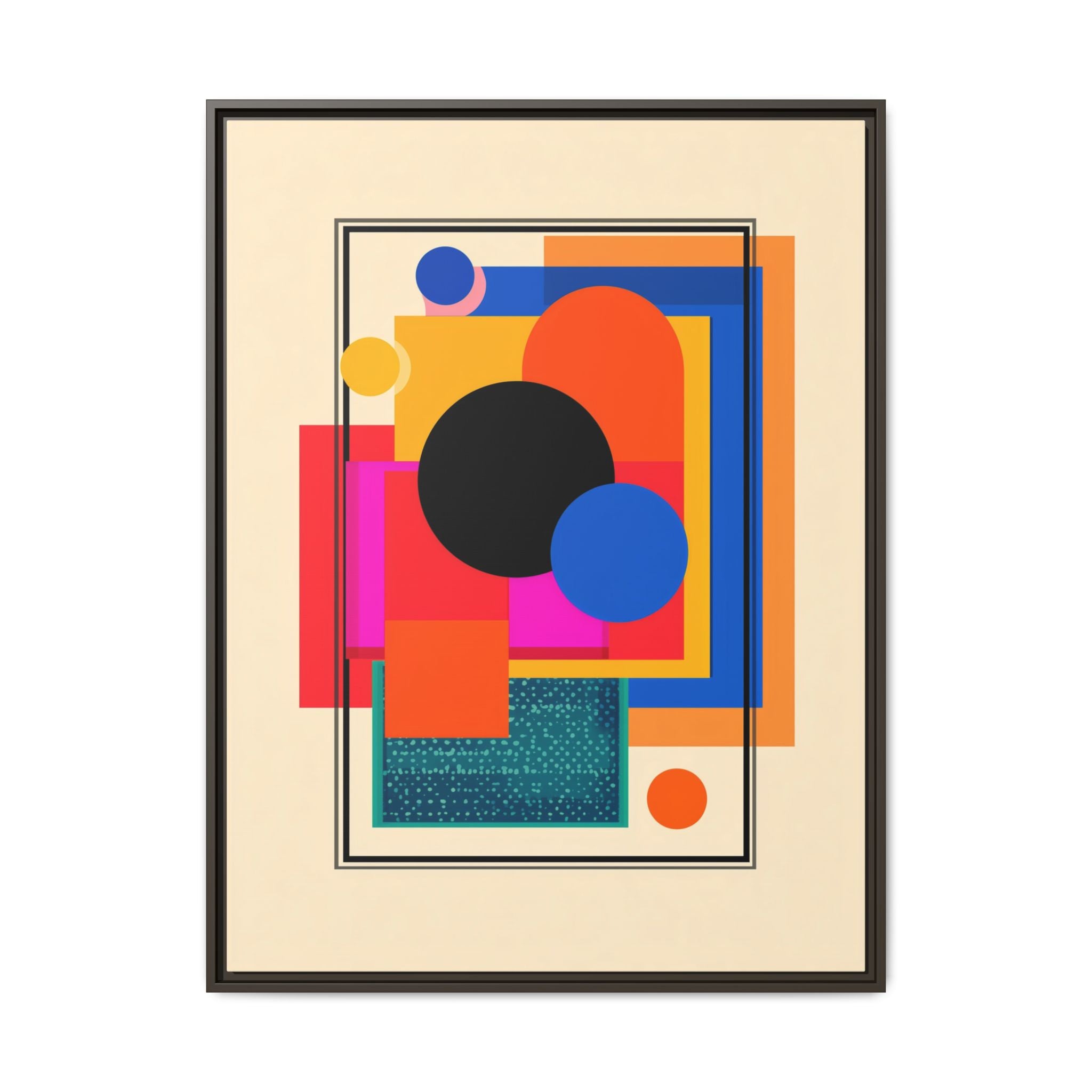 Geometric Harmony: Abstract Color Blocks, Mid-Century Modern Design, Minimalist Art Composition   |   Custom Orders Accepted