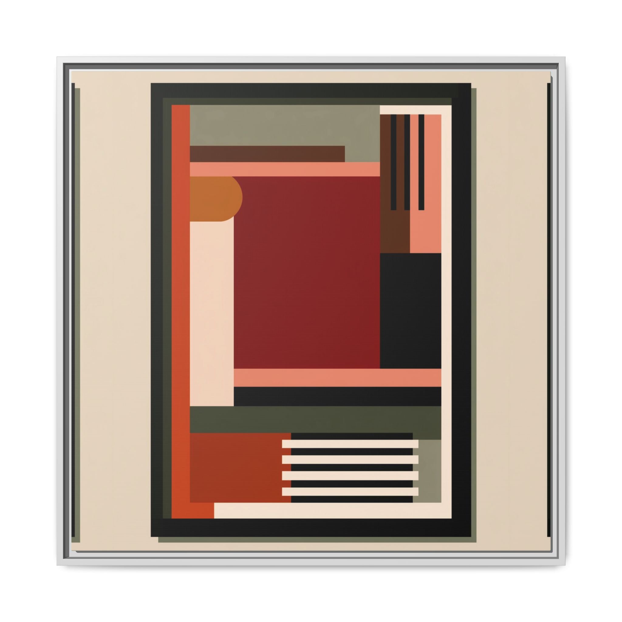 Architectural Geometries: Modern Abstract Composition, Bauhaus-Inspired Design, Geometric Color Blocking   |   Custom Orders Accepted