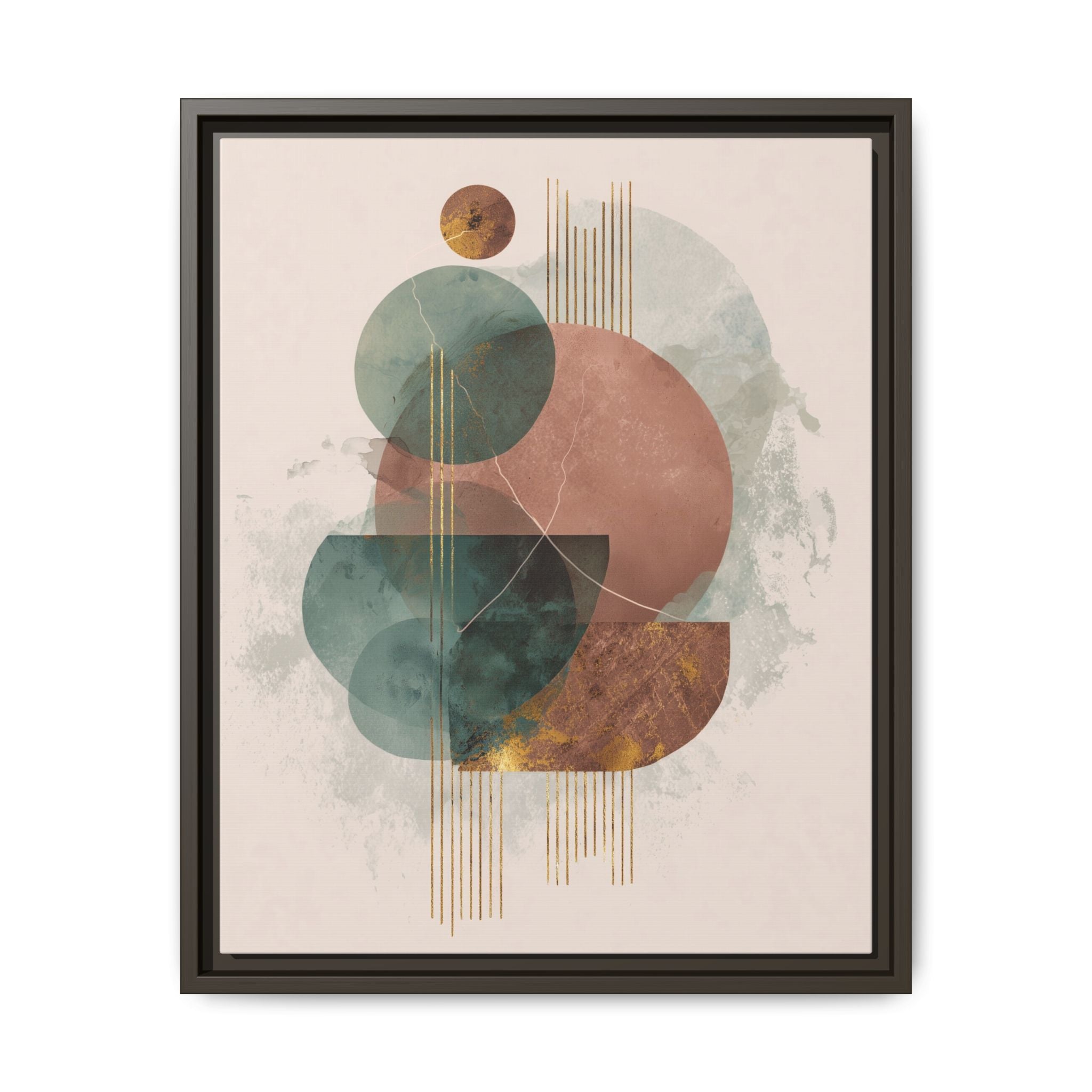 Translucent Geometries: Abstract Circles, Mid-Century Minimalism, Watercolor Layers   |   Custom Orders Accepted
