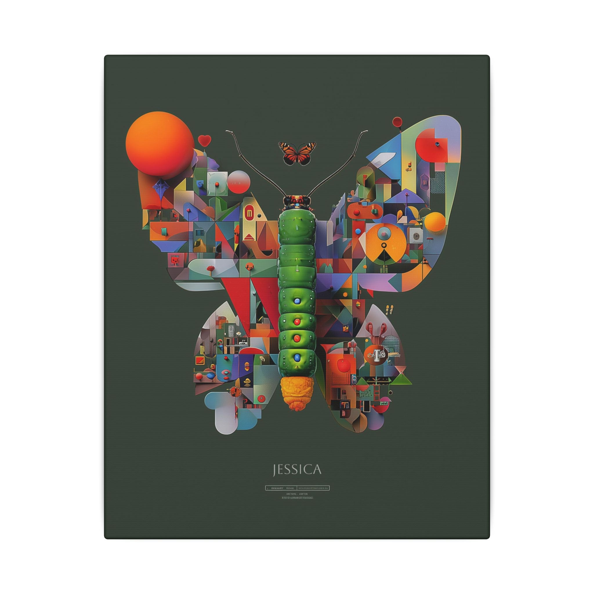 Personalized Print: Digital Butterfly Landscape, Architectural Nature Art   |    Custom Orders Available