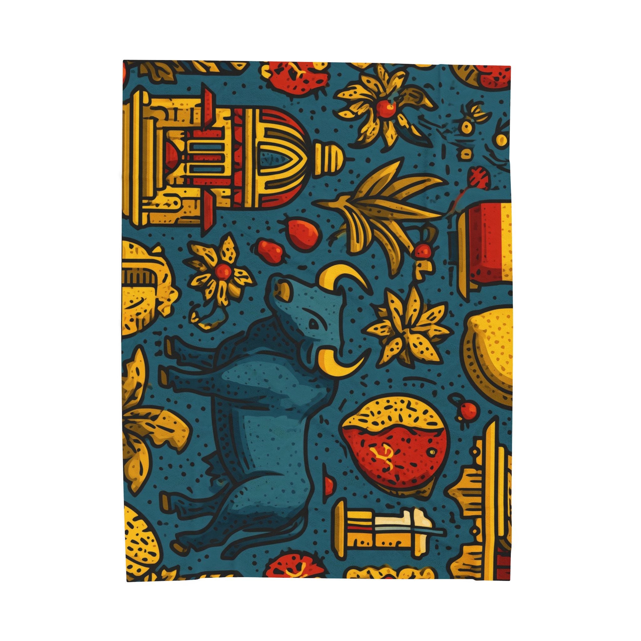 Spanish Design: Vibrant Graphic Duna Cover, Eclectic Cultural Pattern   |   Custom Orders Accepted