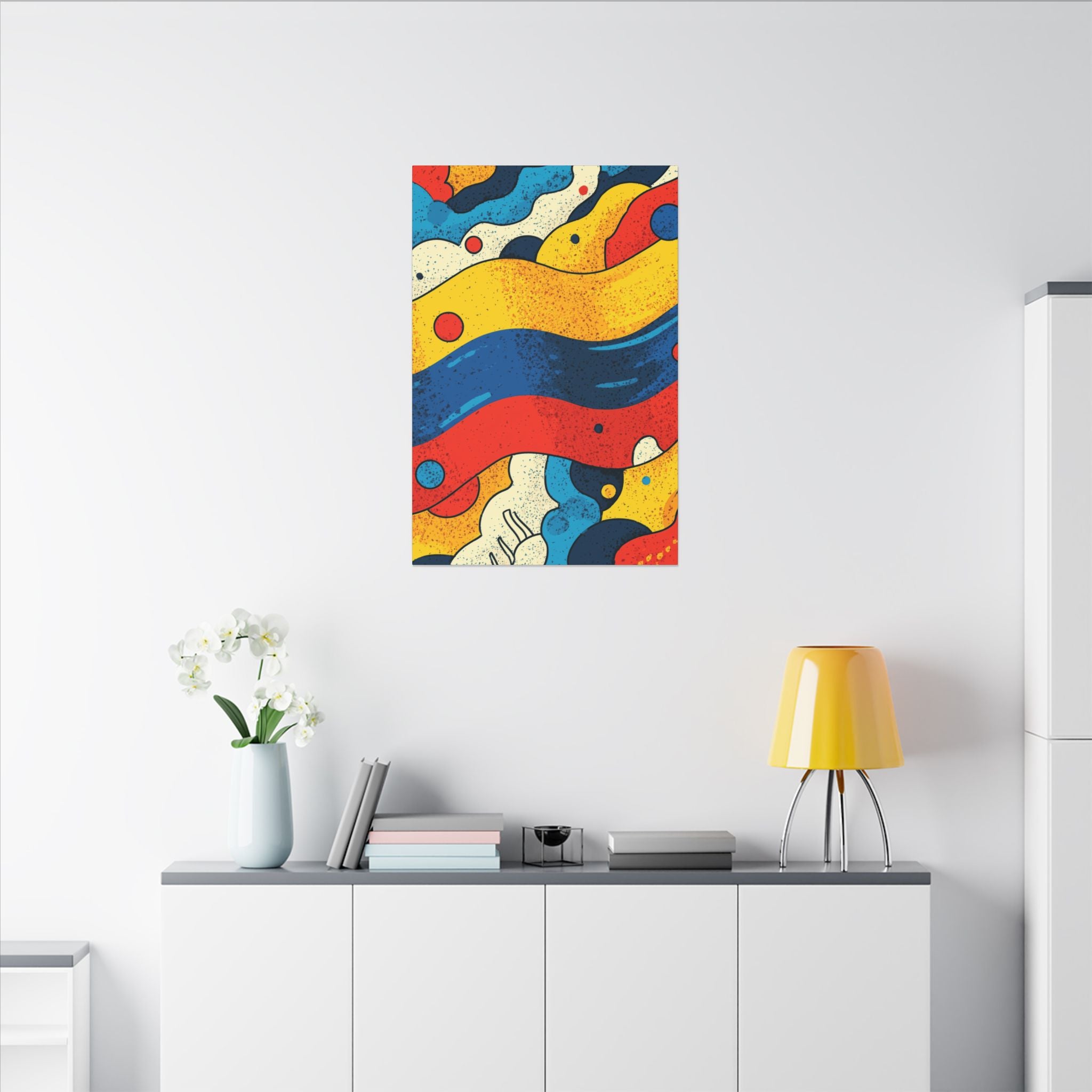 Fluid Dynamics: Retro Abstract Shapes, Mid-Century Modern Motion, Geometric Color Waves   |   Custom Orders Accepted