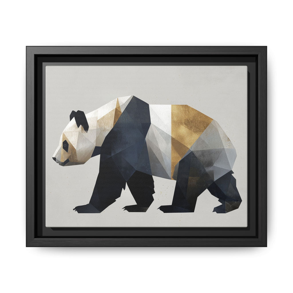 Geometric Panda: Low-Poly Digital Art, Metallic Contemporary Design   |  Personalized & Custom Orders Available