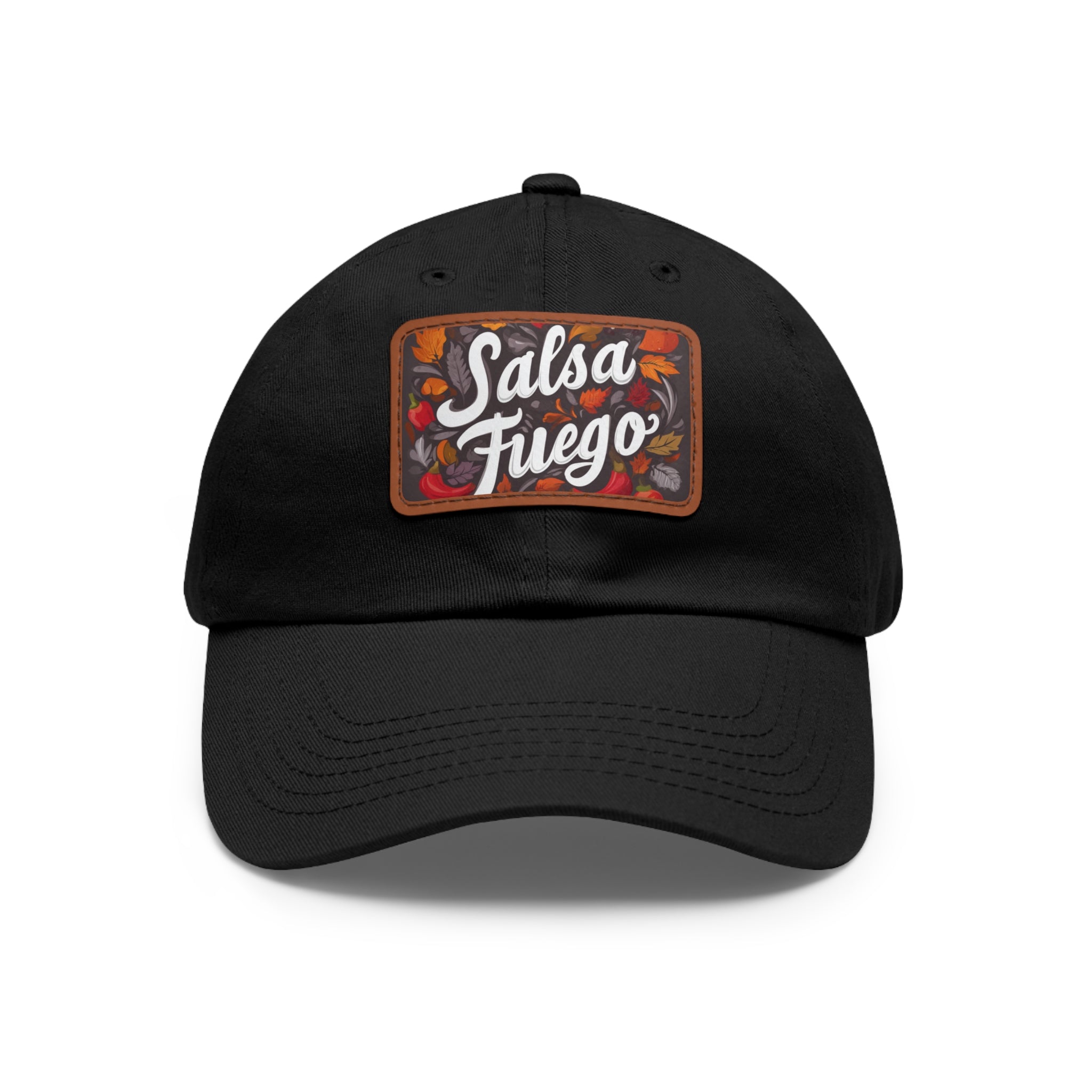 Salsa Fuego Floral Dad Hat with Leather Patch (Rectangle)