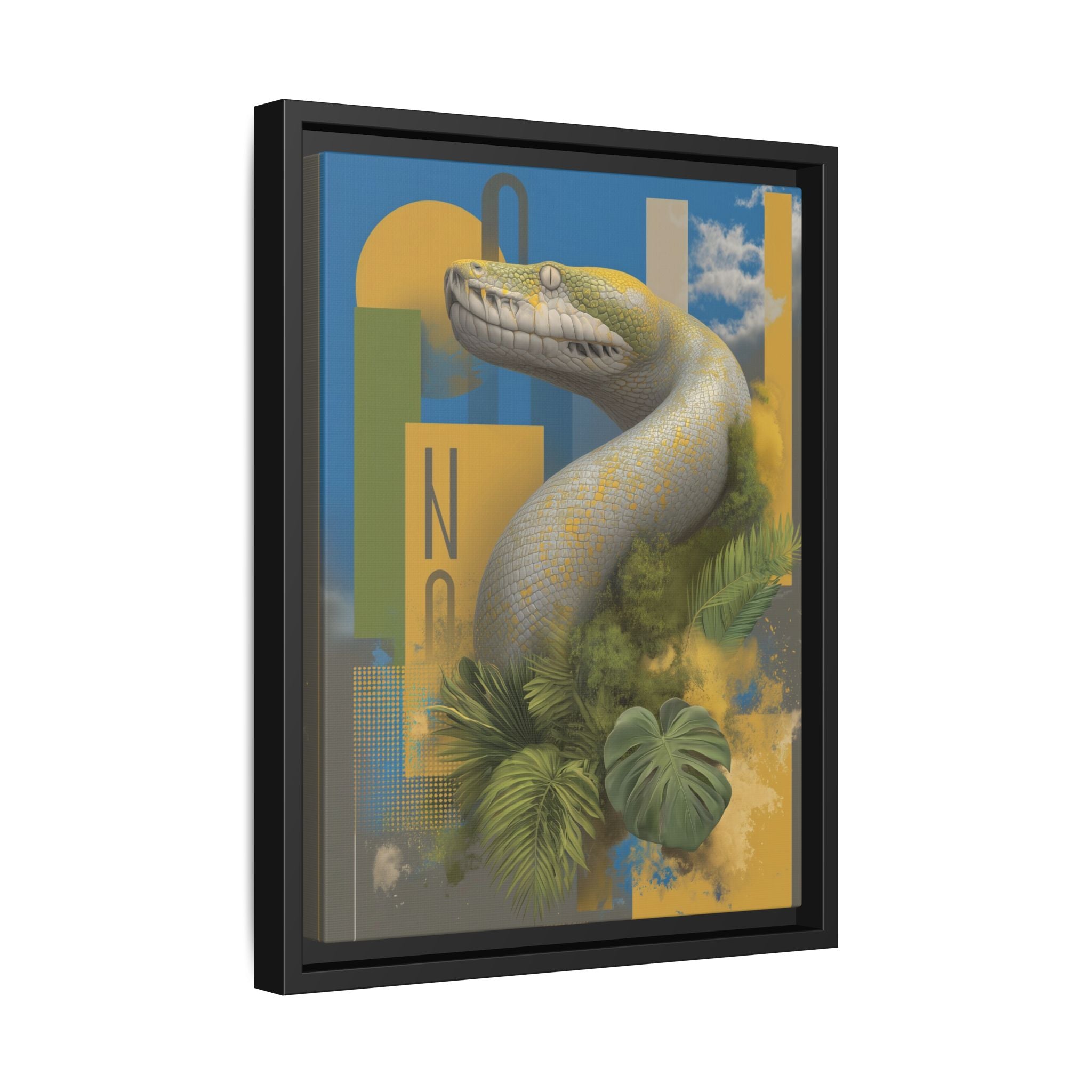 Serpent's Geometry: Tropical Anaconda Graphic Design, Modern Wildlife Illustration   |  Personalized & Custom Orders Available