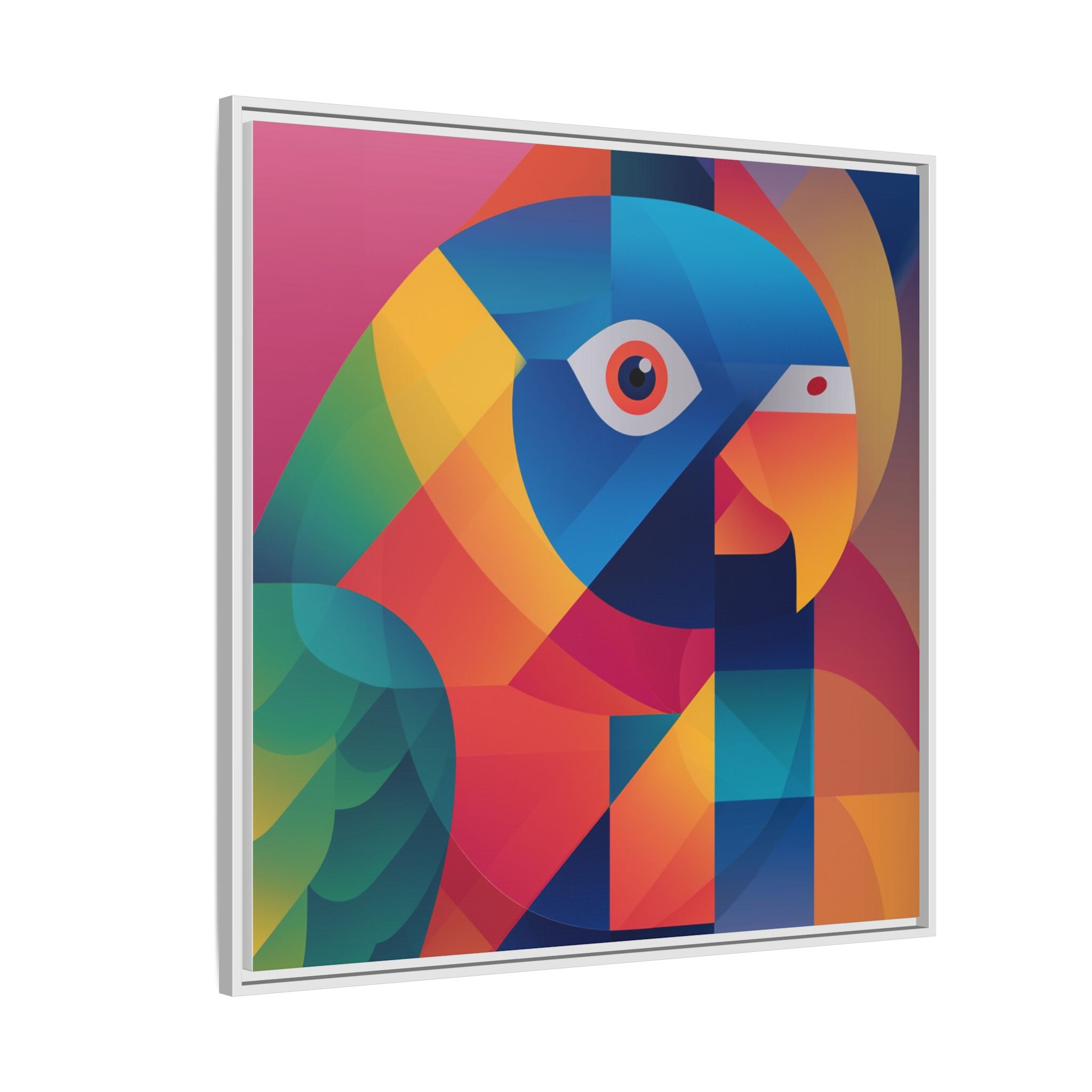 Prismatic Parrot: Cubist Deconstruction, Geometric Color Explosion   |  Personalized & Custom Orders Available