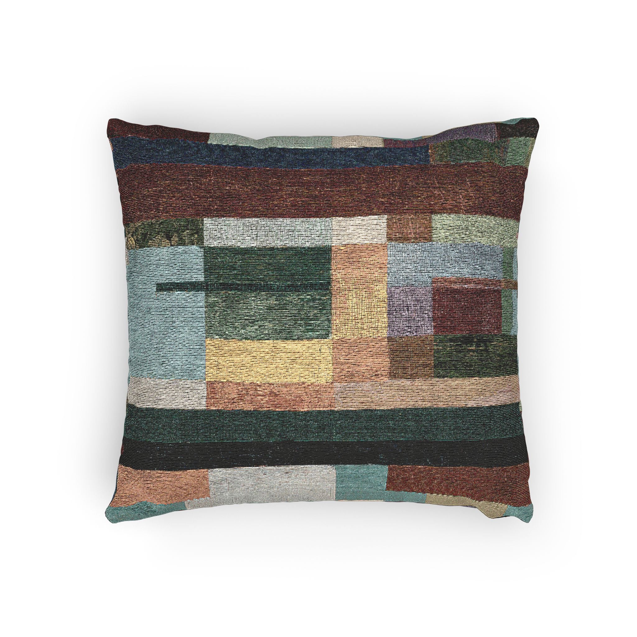 Textured Woven Pillow - Cozy Home Decor, Boho Accent Cushion, Colorful Throw Pillow, Modern Art inspired Pillow