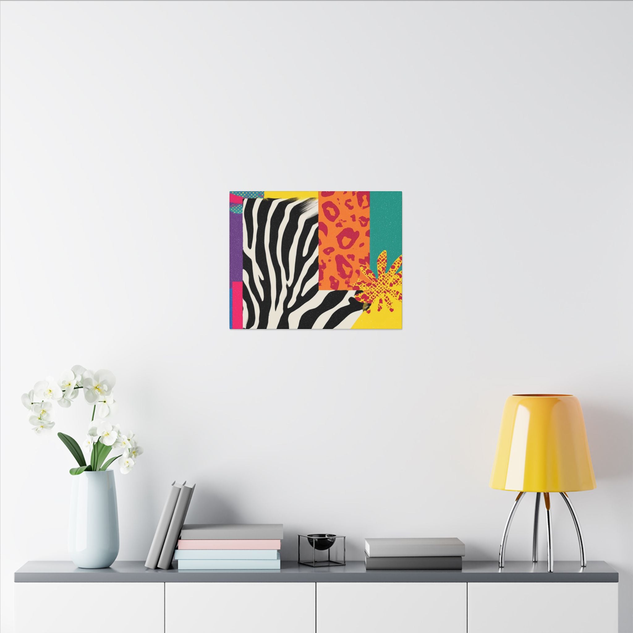 Copy of Pop Geometry: Zebra Leopard Fusion, Geometric Color Block, Modern Abstract Design   |   Custom Orders Accepted