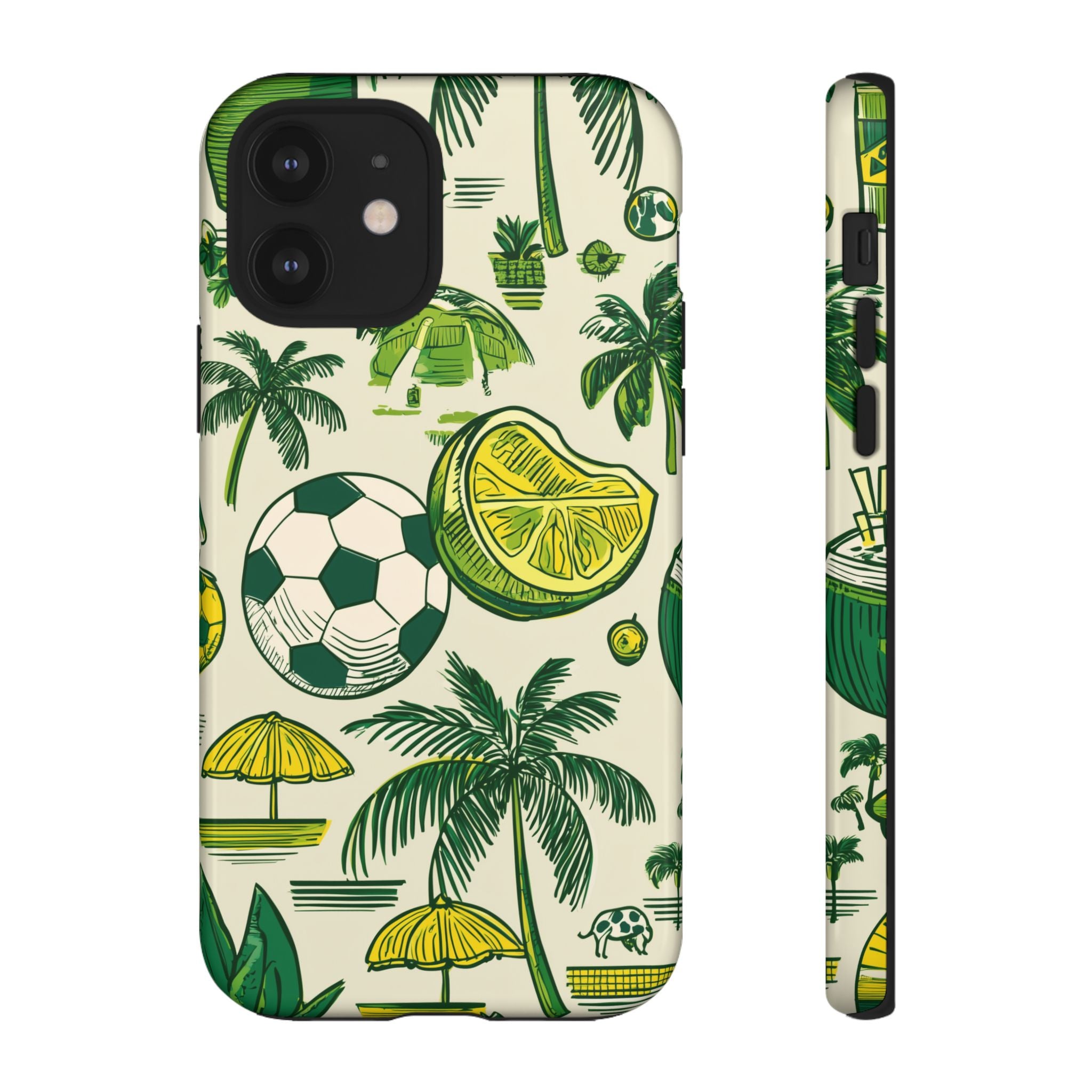 Summer Tough Cases: Sporty Tropical Phone Case, Fun Beach Vibe Phone Accessory, Summer Travel Gift, Colorful Phone Cover, Casual Style Tech