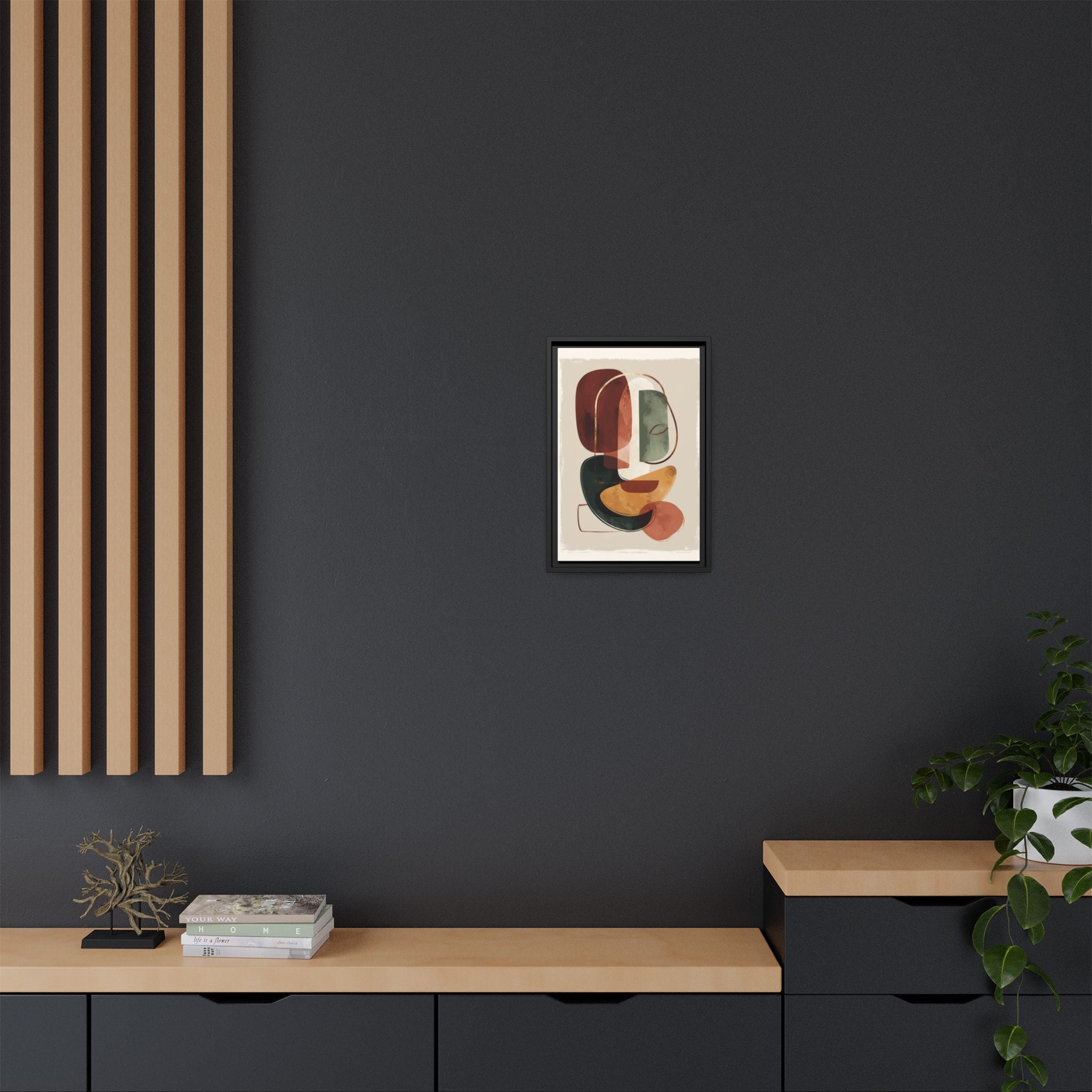 Layered Geometries: Mid-Century Modern Composition, Organic Abstract Design, Translucent Intersecting Shapes   |   Custom Orders Accepted