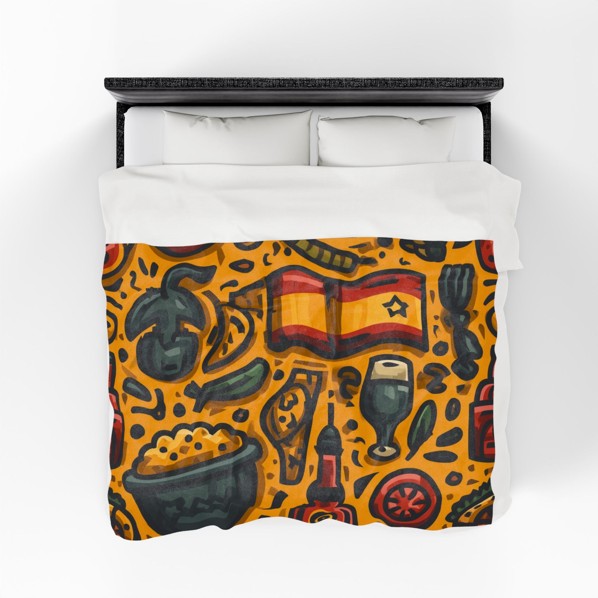 Vibrant Spain: Cultural Mosaic of Icons, Graphic Design Celebration of National Identity   |   Custom Orders Accepted