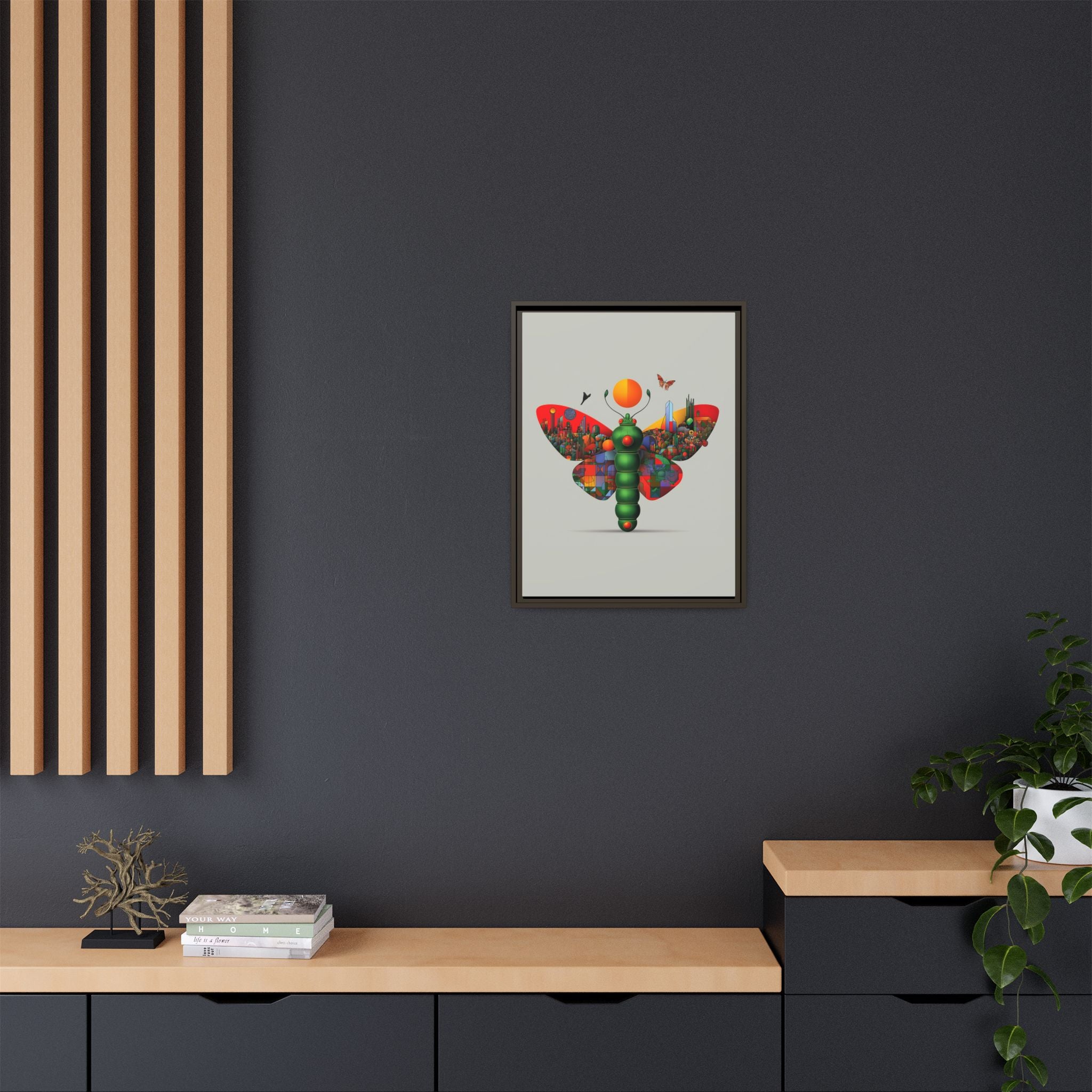 Urban Metamorphosis: Geometric Butterfly Cityscape, Cubist Digital Illustration   |    Custom Orders Available