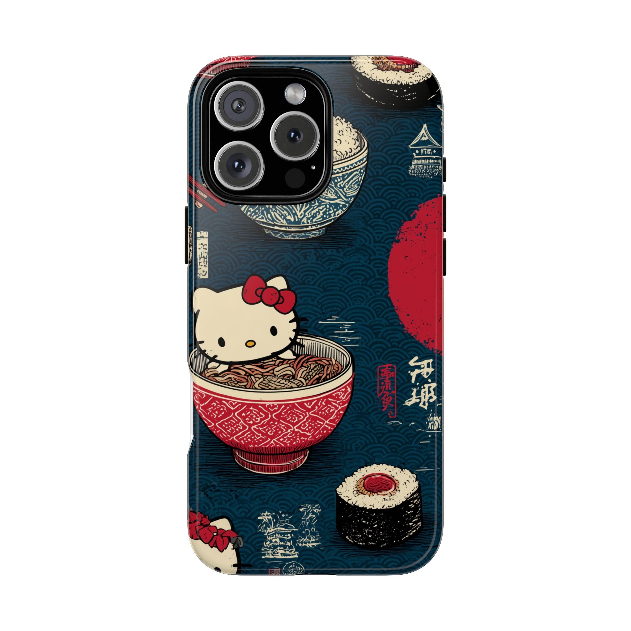 Japanese Kitty Sushi Vibrant Phone Case - Tough Case | Funky, Colorful, Unique Design for Gift, Accessory, Protection, Trendy