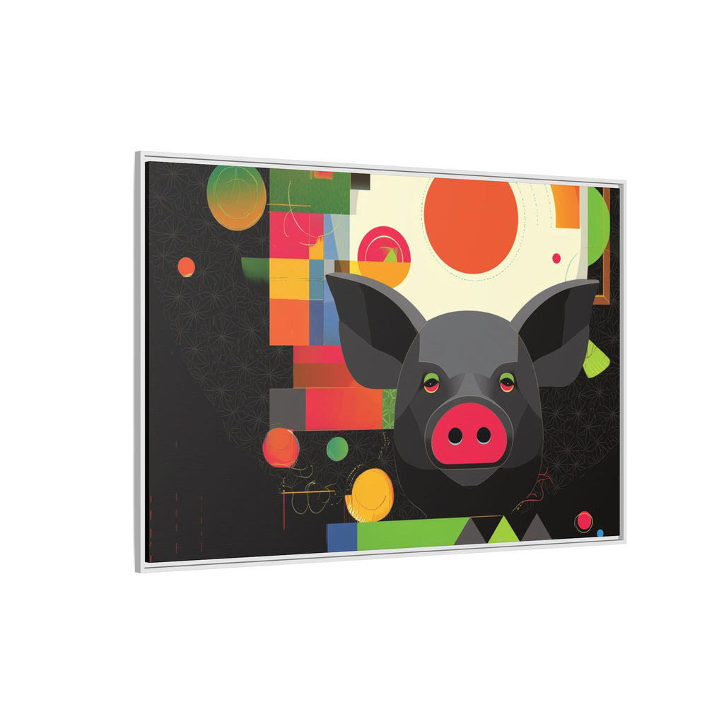 Prismatic Pig: Geometric Abstract Design, Digital Graphic Art Illustration   |    Custom Orders Available