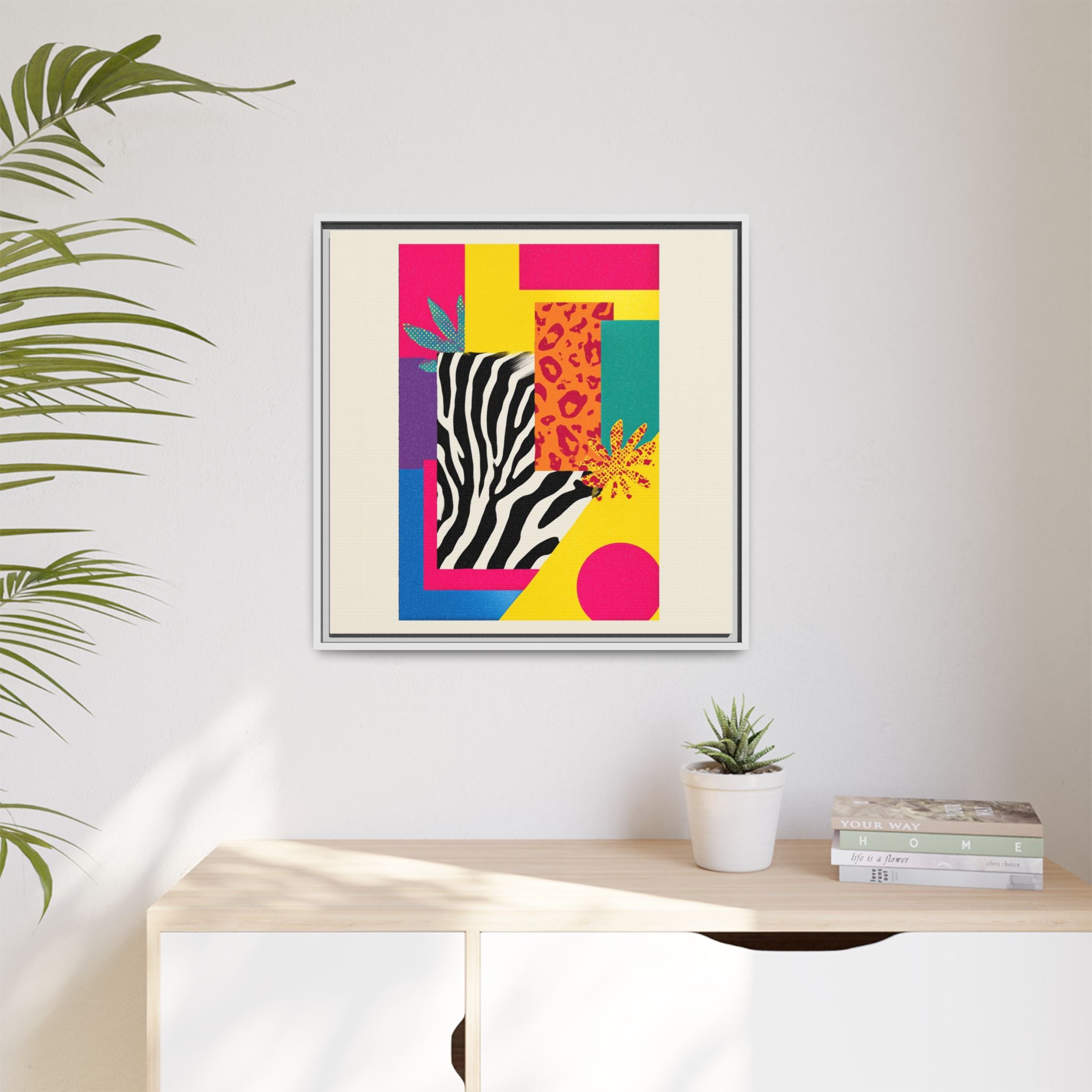 Zebra Stripes & Leopard Spots: 80s Pop Art Design, Memphis Style Graphic, Geometric Color Block Pattern   |   Custom Orders Accepted