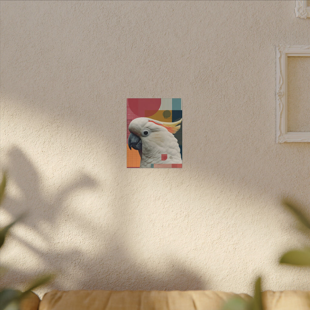 Crest of Elegance: Geometric Wildlife Portrait, Contemporary Avian Art   |    Custom Orders Available