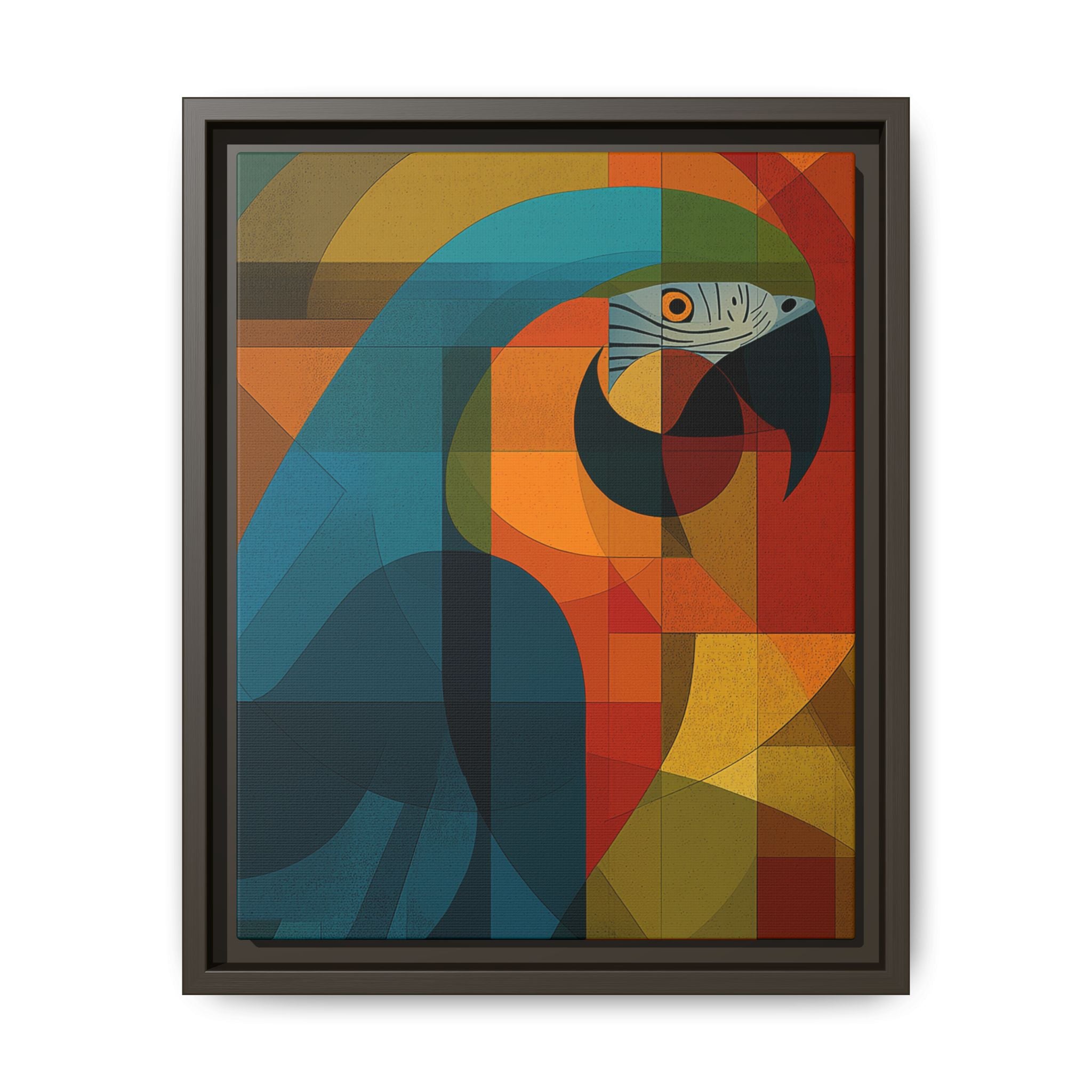 Prismatic Macaw: Geometric Avian Portrait, Cubist Color Composition   |    Custom Orders Available
