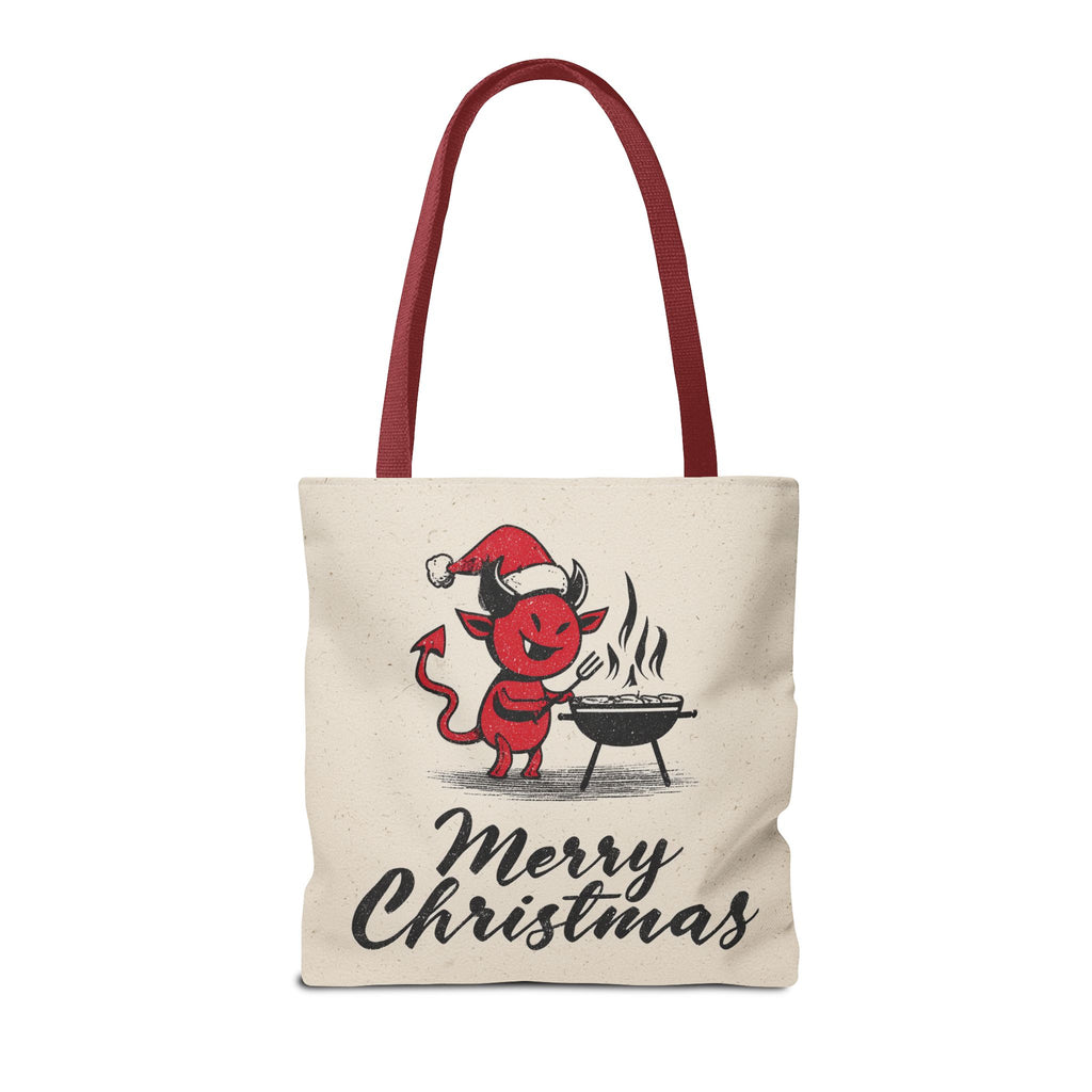 Naughty Santa , Secret Santa, Devil Theme, Devil Themed Art Tote Bag (AOP)