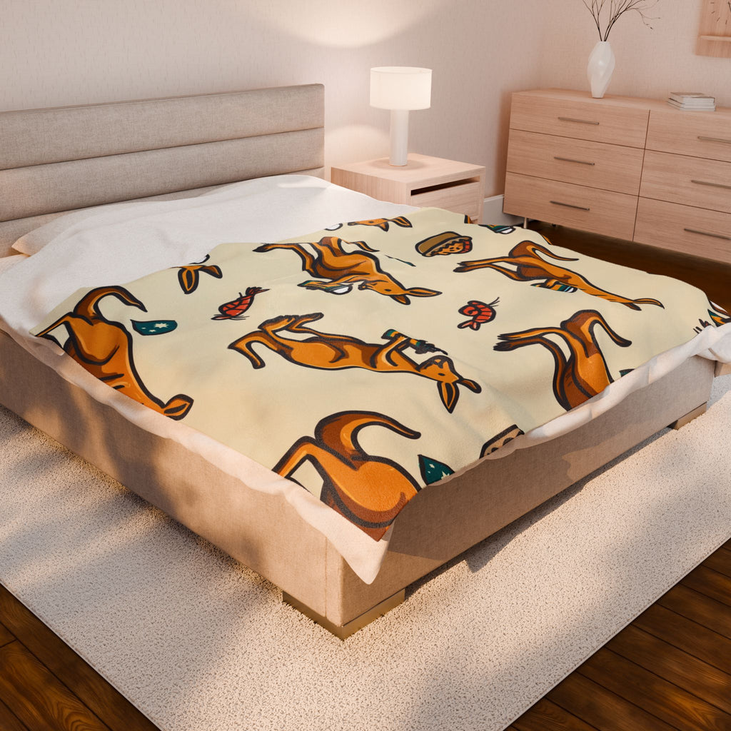 Kangaroo Cocktail Party: Australian Themed Pattern, Graphic Design Illustration   |   Custom Orders Accepted