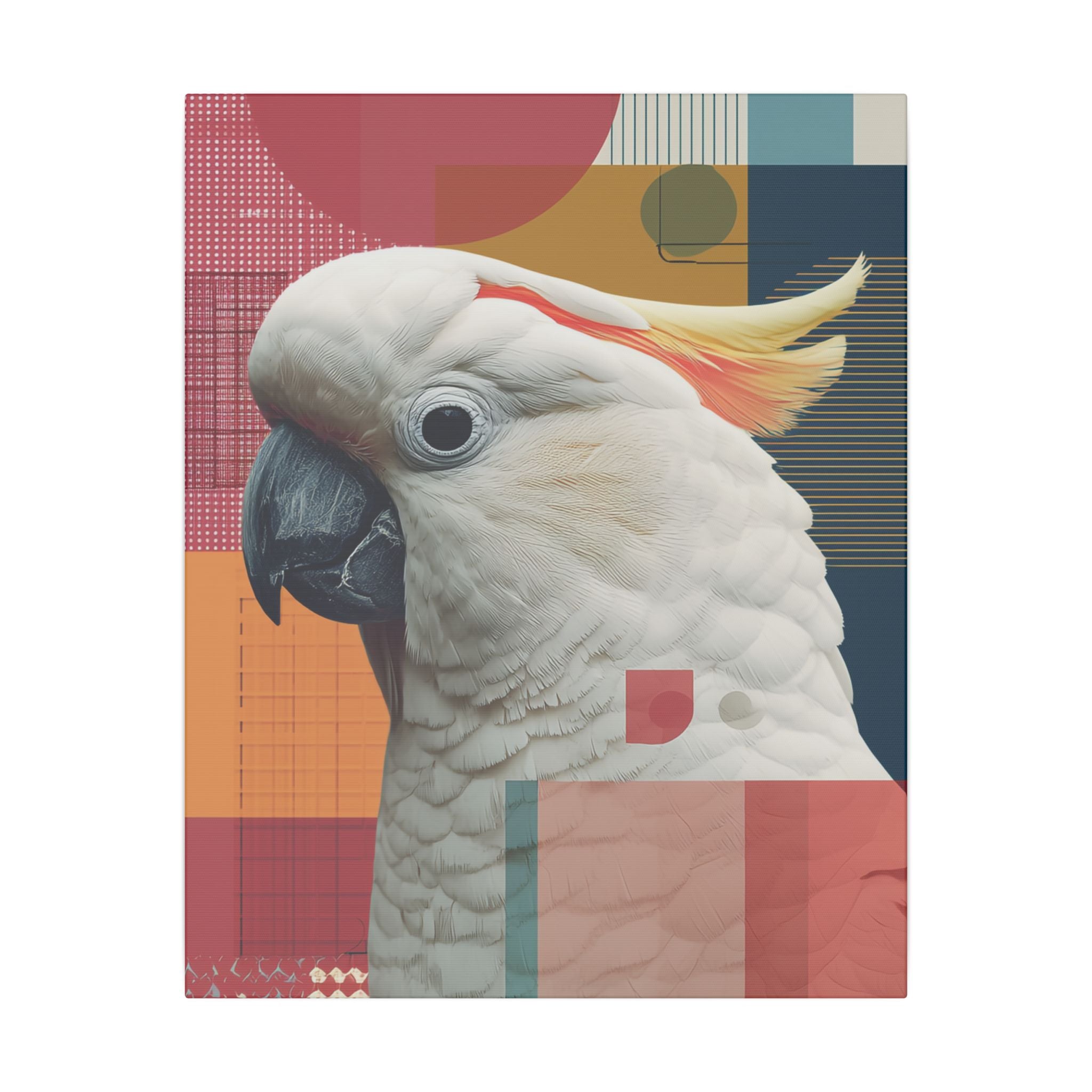 Crest of Elegance: Geometric Wildlife Portrait, Contemporary Avian Art   |    Custom Orders Available