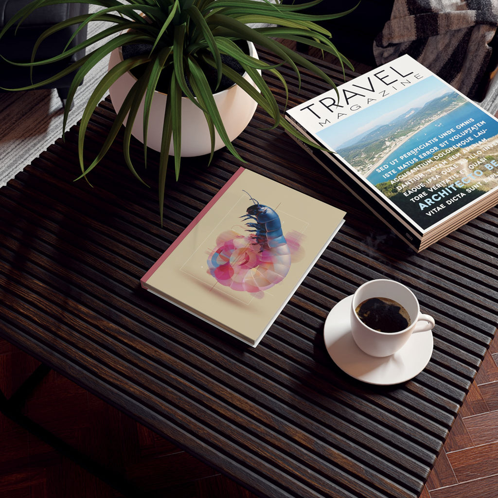 Personalized Insect Journal: Digital Glitch Beetle, Geometric Abstract Anatomy Personalized Journal   |