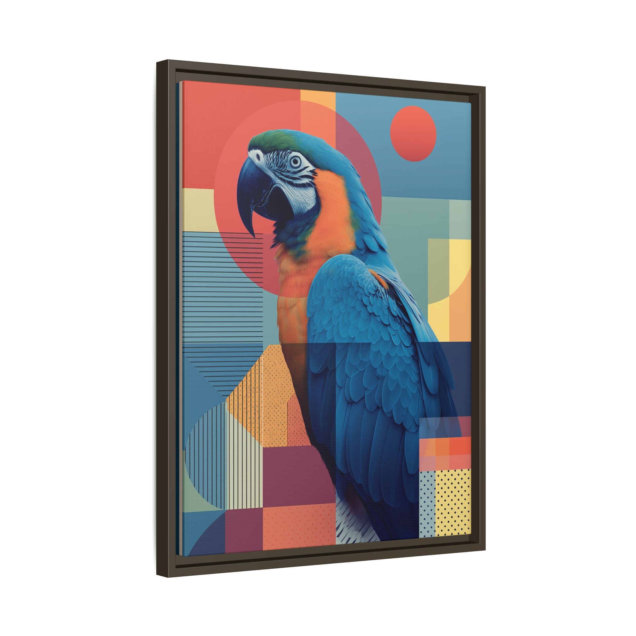 Geometric Macaw: Prismatic Wildlife Fusion, Modern Abstract Composition   |    Custom Orders Available