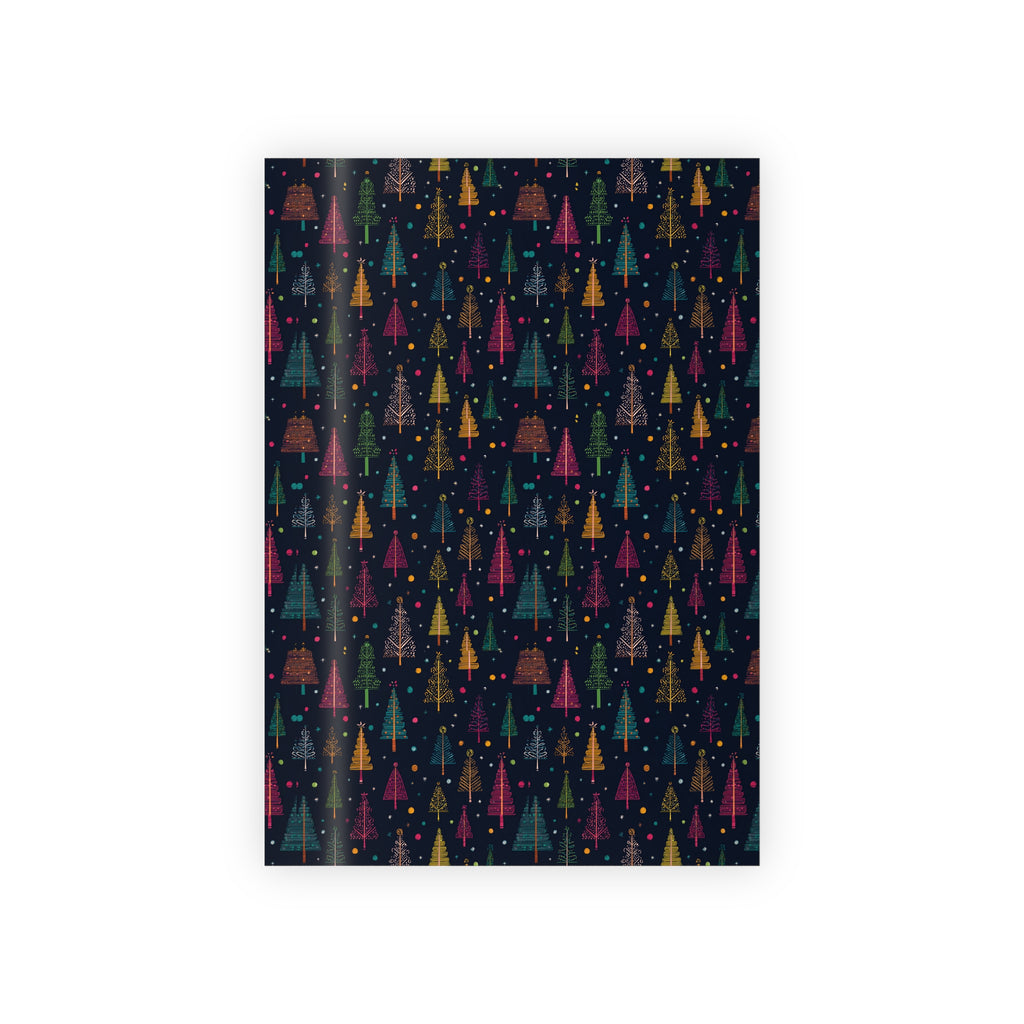 Neon Christmas Tree Wrapping Paper Rolls, Christmas Gift Wrap, Pattern Design, Holiday Wrap, Christmas Present Wrap, Holiday Paper