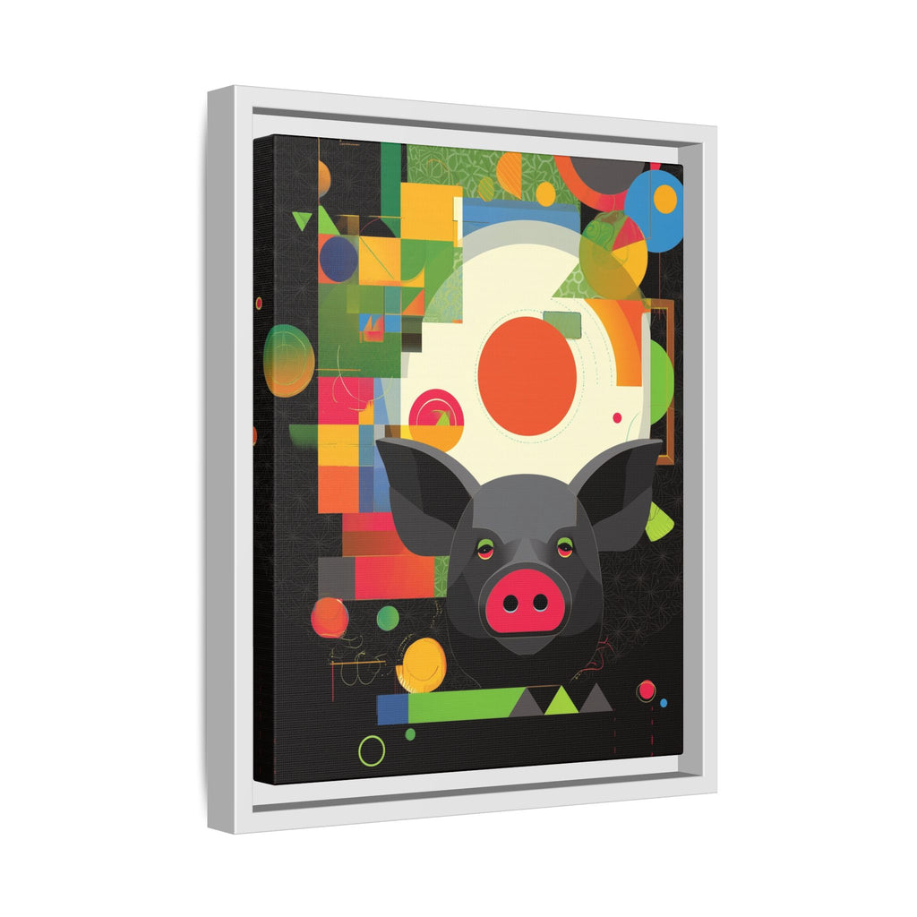 Prismatic Pig: Geometric Abstract Design, Digital Graphic Art Illustration   |    Custom Orders Available