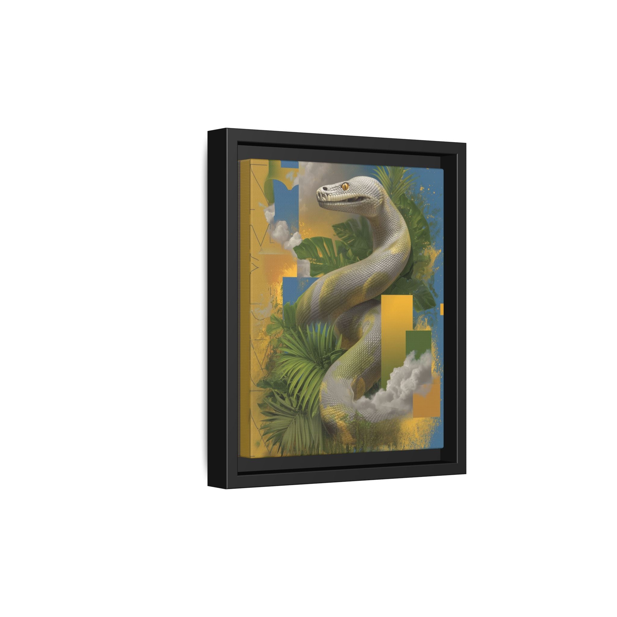 Serpent of Surreal Geometries: Tropical Hyperrealism, Digital Snake Illustration   |    Custom Orders Available