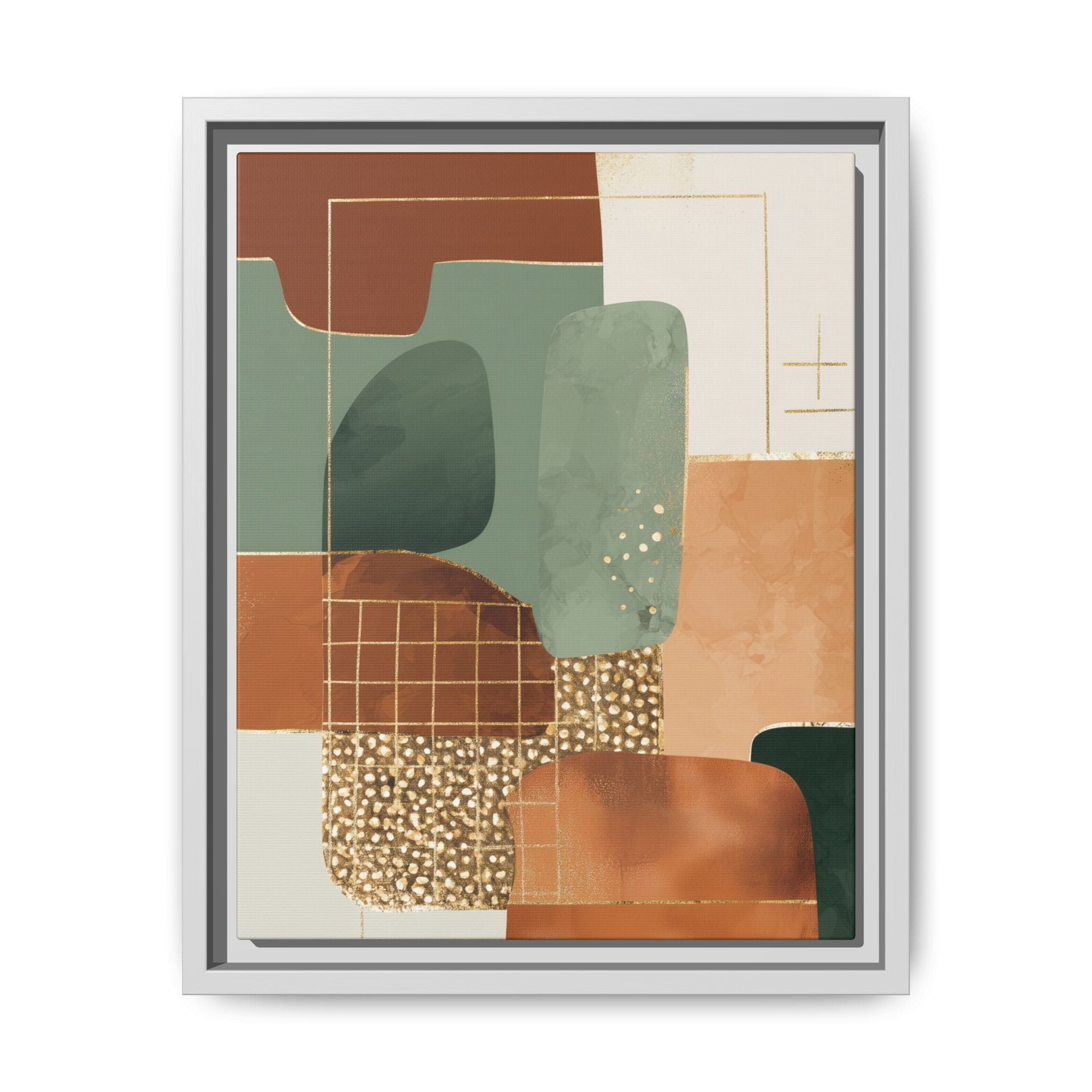 Geometric Harmony: Abstract Minimalist Art, Mid-Century Modern Design, Organic Shapes Composition   |   Custom Orders Accepted