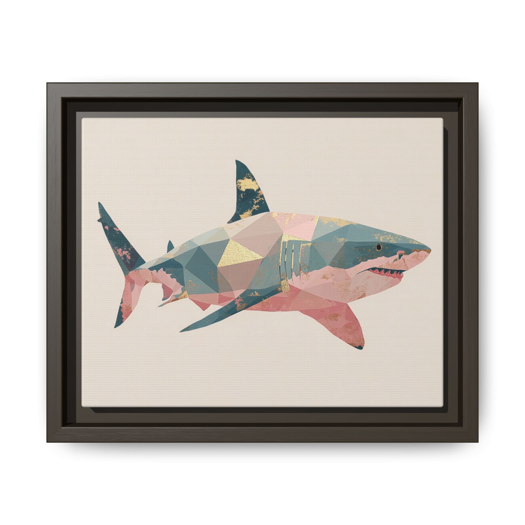 Geometric Shark Spectrum: Polygonal Marine Predator, Abstract Metallic Design   |  Personalized & Custom Orders Available