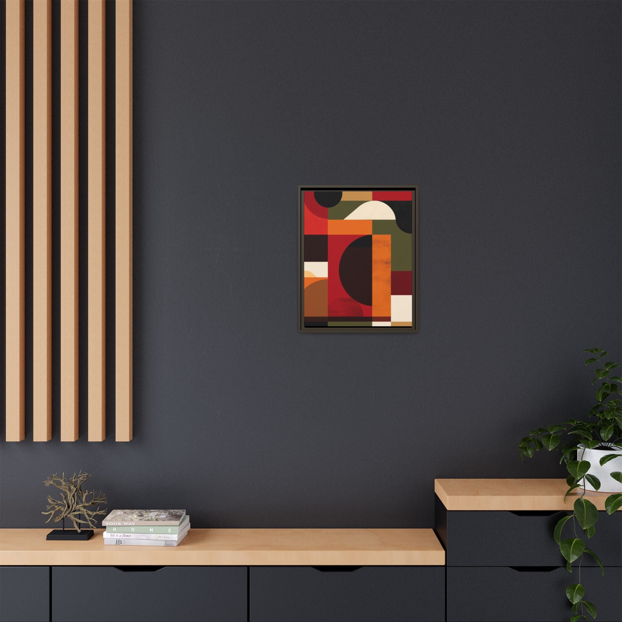 Geometric Convergence: Abstract Bauhaus Design, Constructivist Color Blocks, Architectural Art Composition   |   Custom Orders Accepted