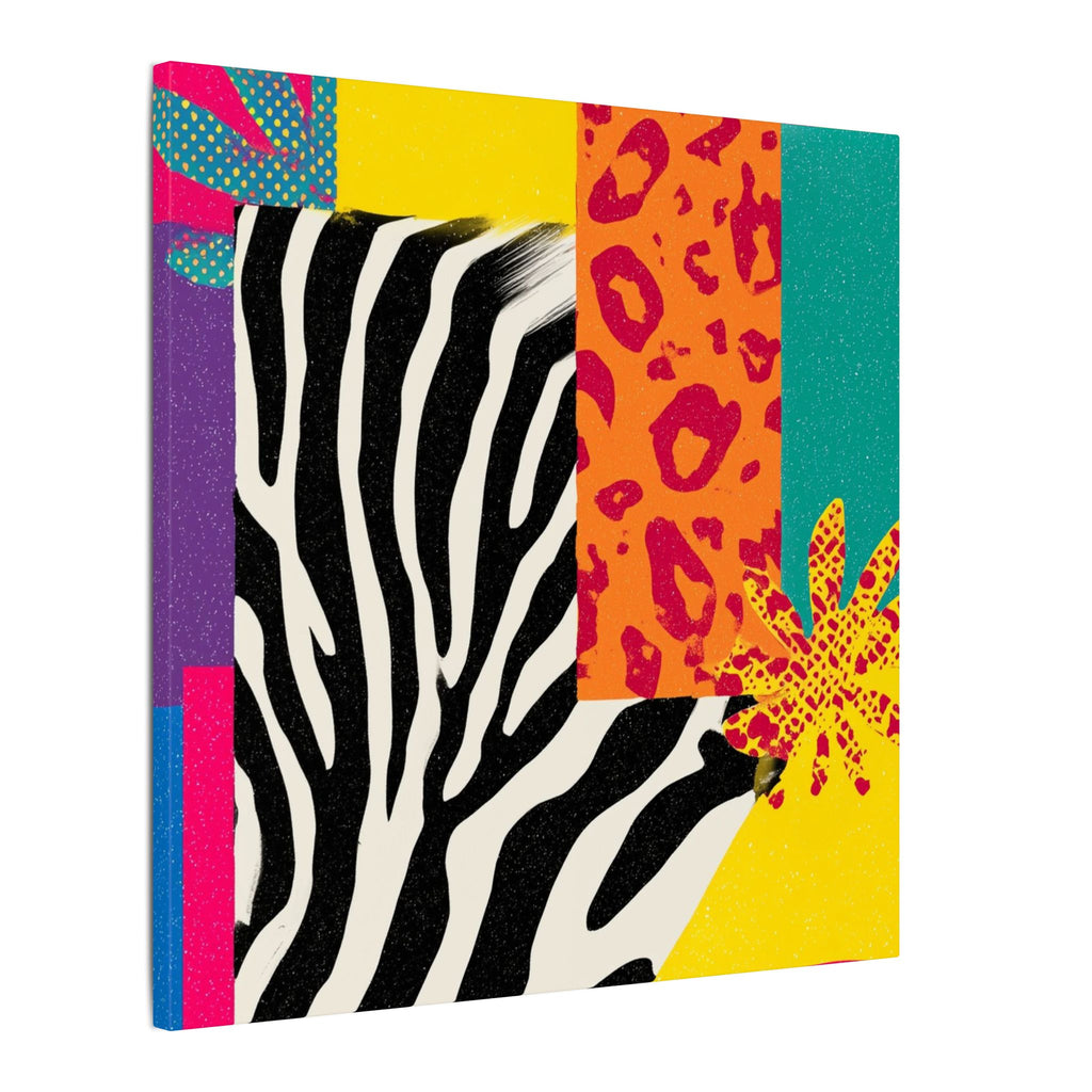 Copy of Pop Geometry: Zebra Leopard Fusion, Geometric Color Block, Modern Abstract Design   |   Custom Orders Accepted