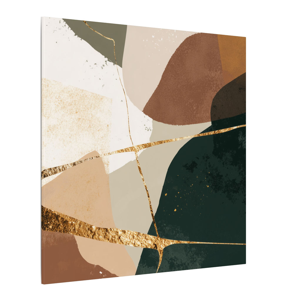 Canvas Print, Abstract Earthy Gold Wall Art, Modern Designer Home Decor, Stretched Matte Canvas; Thick, Multi-Size, Office Decor