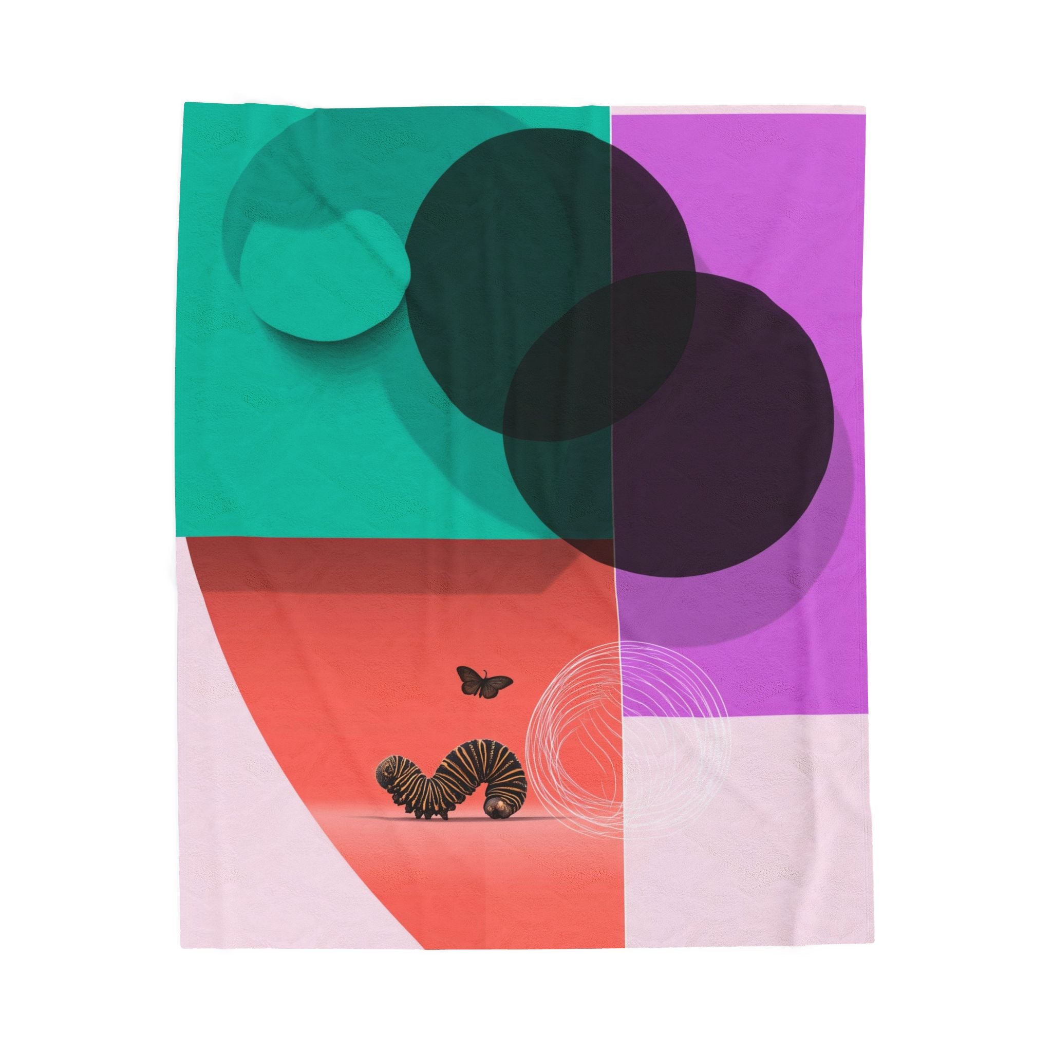 Metamorphosis of Geometry: Asymmetrical Abstract Composition, Translucent Color Quadrants   |    Custom Orders Available