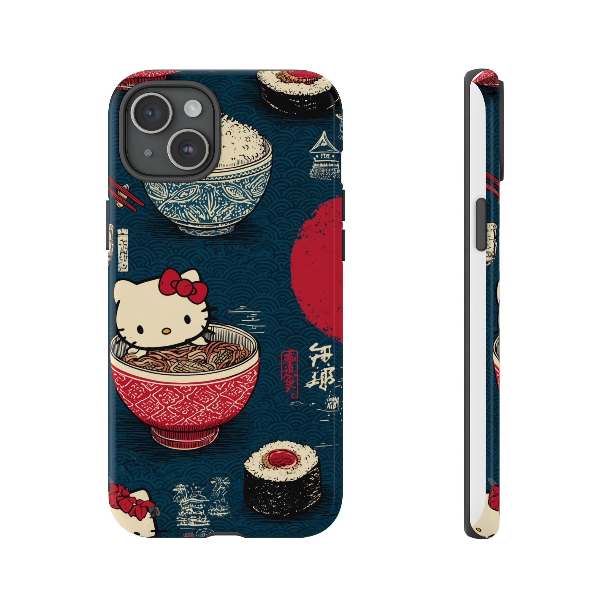 Japanese Kitty Sushi Vibrant Phone Case - Tough Case | Funky, Colorful, Unique Design for Gift, Accessory, Protection, Trendy