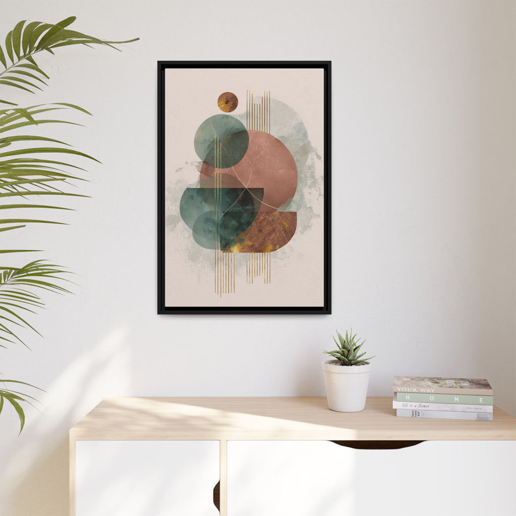 Translucent Geometries: Abstract Circles, Mid-Century Minimalism, Watercolor Layers   |   Custom Orders Accepted