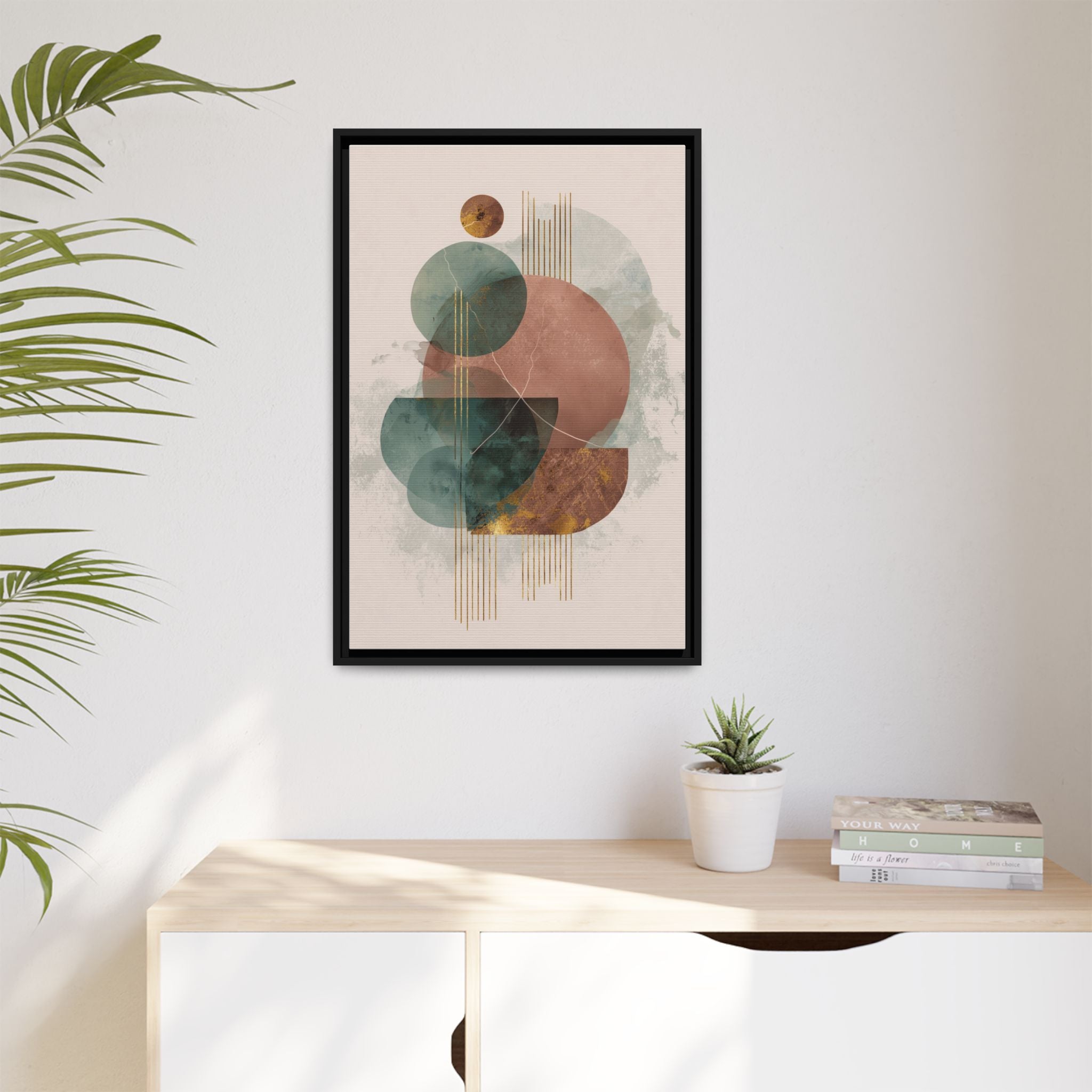 Translucent Geometries: Abstract Circles, Mid-Century Minimalism, Watercolor Layers   |   Custom Orders Accepted