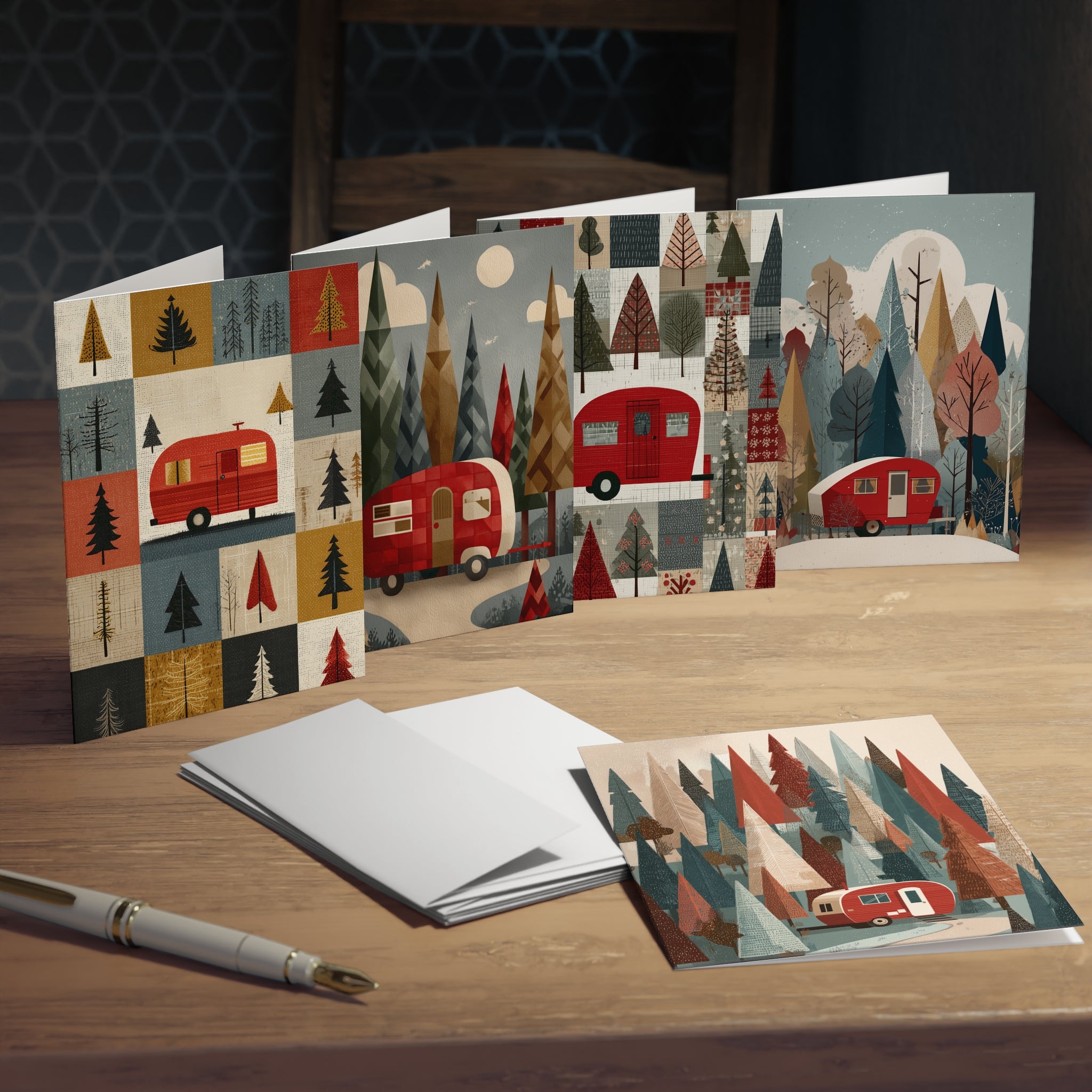Christmas Caravan Greeting Cards - Cards