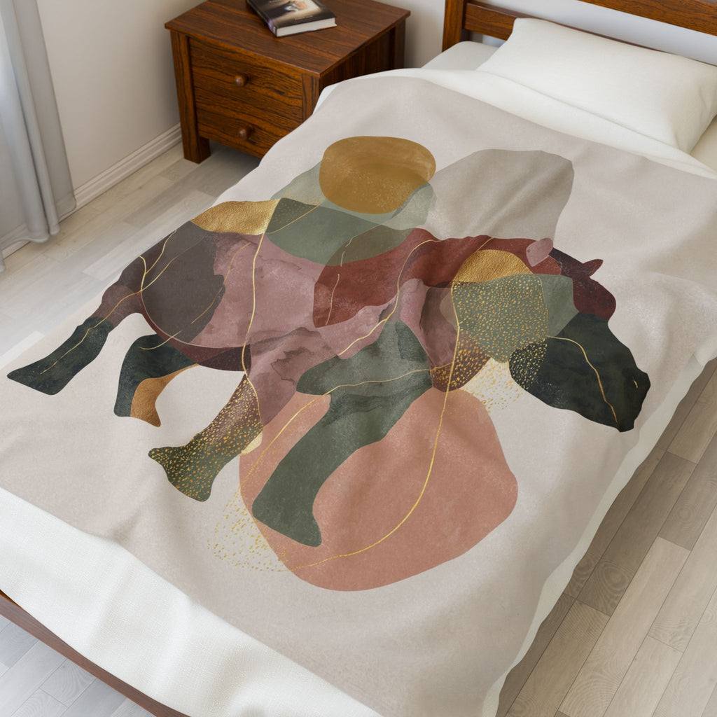 Geometric Hippo Silhouette: Abstract Animal Art, Modern Watercolor Interpretation   |    Custom Orders Available