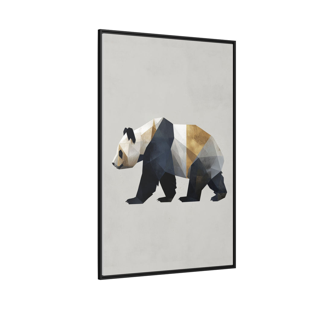 Geometric Panda: Low-Poly Digital Art, Metallic Contemporary Design   |  Personalized & Custom Orders Available