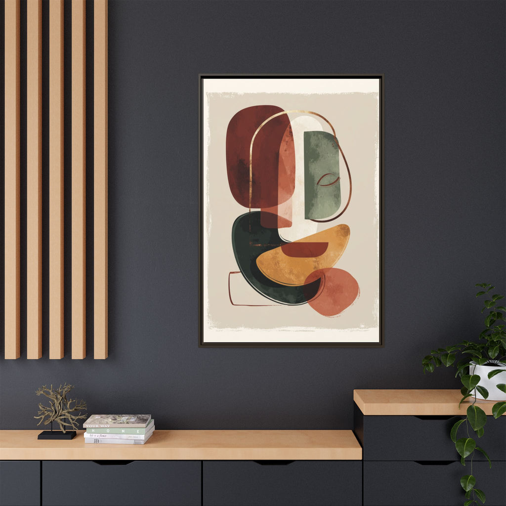 Layered Geometries: Mid-Century Modern Composition, Organic Abstract Design, Translucent Intersecting Shapes   |   Custom Orders Accepted