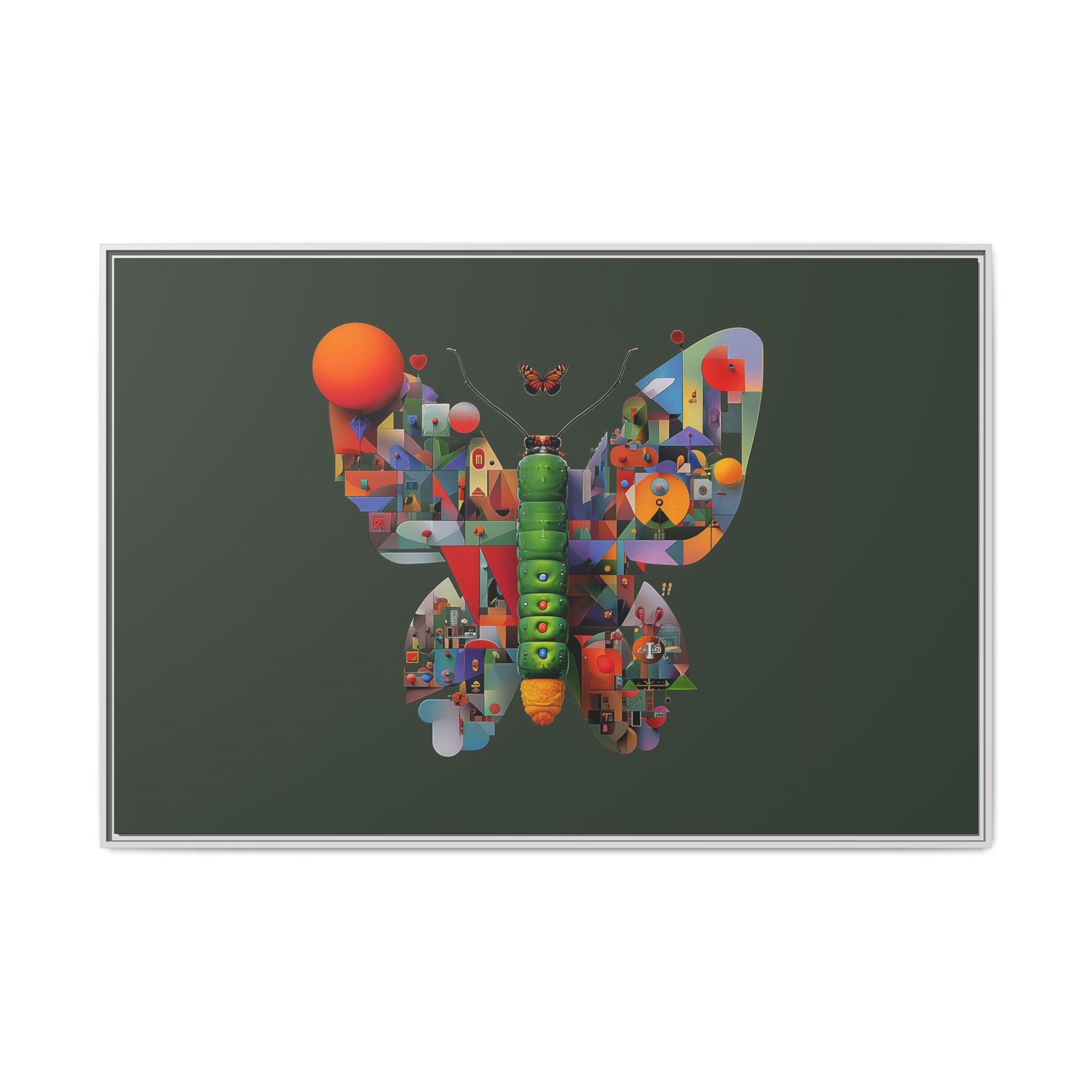 Furnie: Geometric Butterfly Mosaic, Digital Art Landscape   |    Custom Orders Available