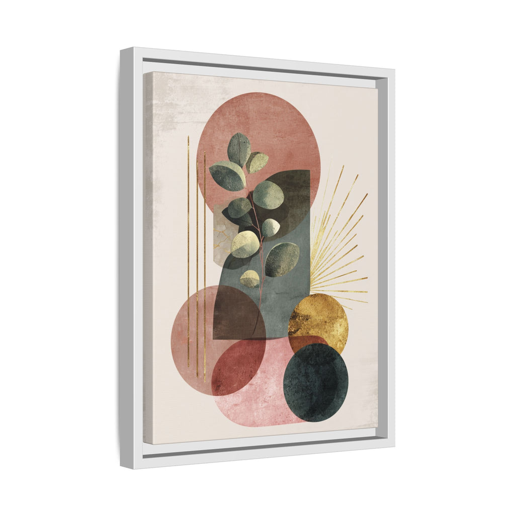 Botanical Geometric Symphony: Eucalyptus Harmony, Metallic Intersections, Modern Earth Tones   |   Custom Orders Accepted