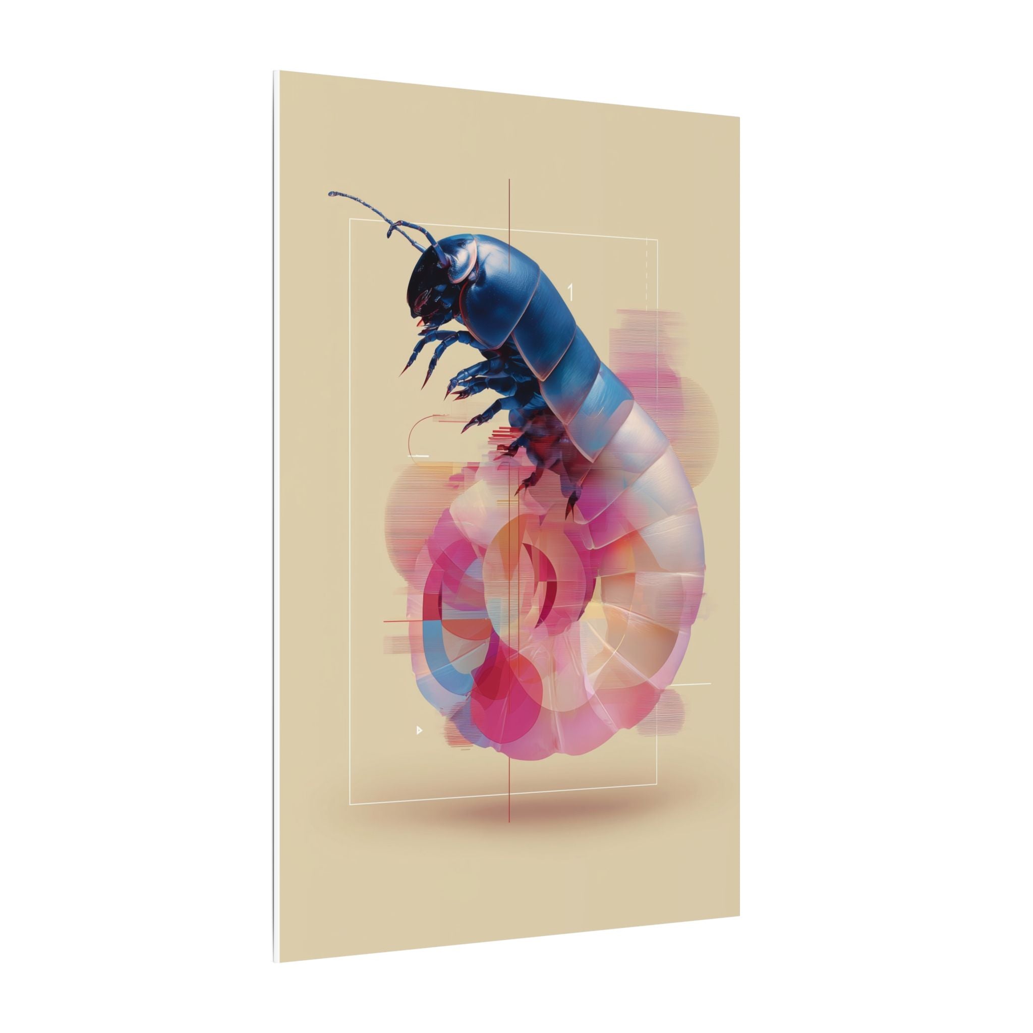 Biomechanical Beetle: Digital Insect Rendering, Geometric Glitch Art   |    Custom Orders Available